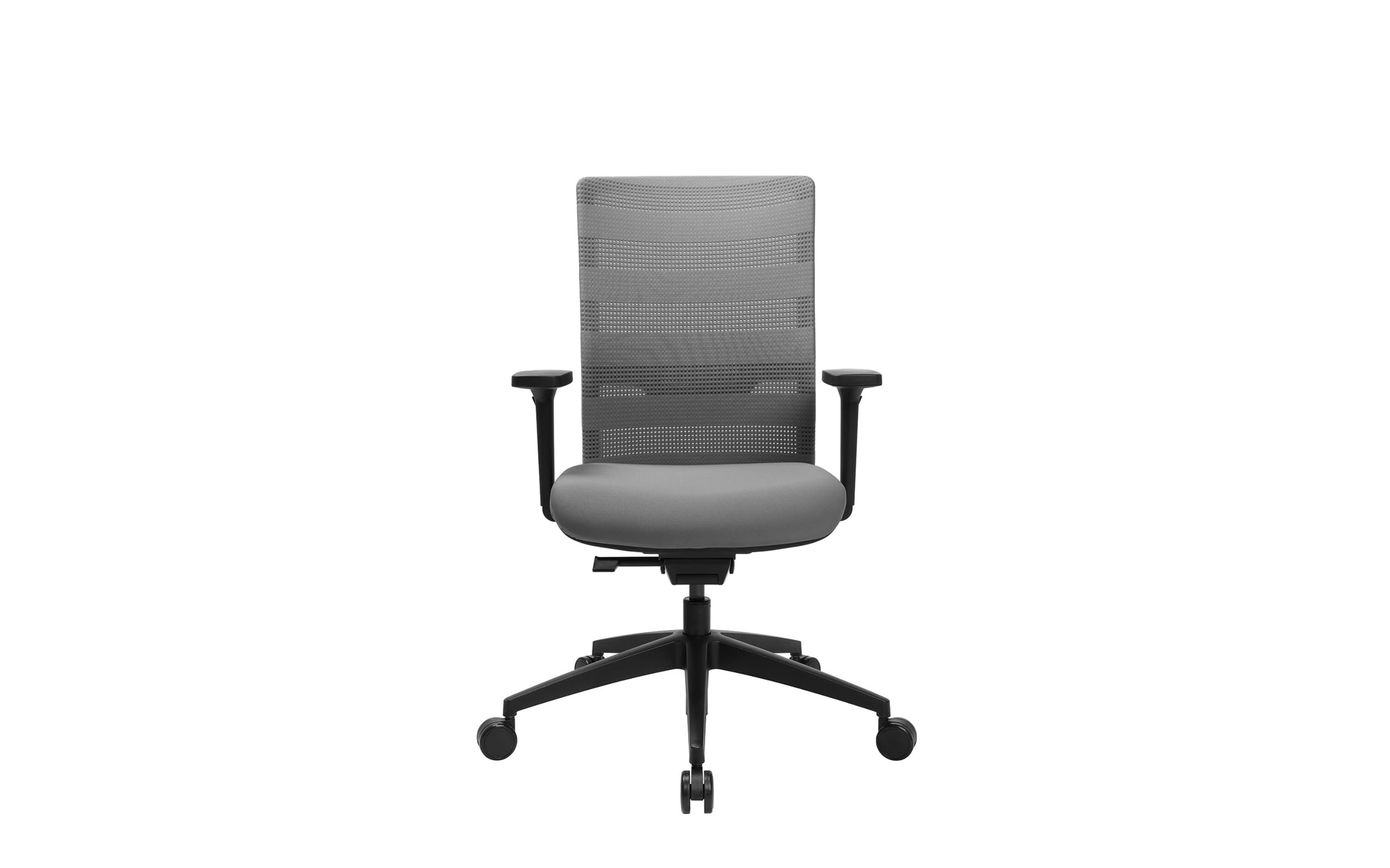 Bürostuhl Sitness Airwork, Textilbezug grau, Kunststofffußkreuz schwarz
