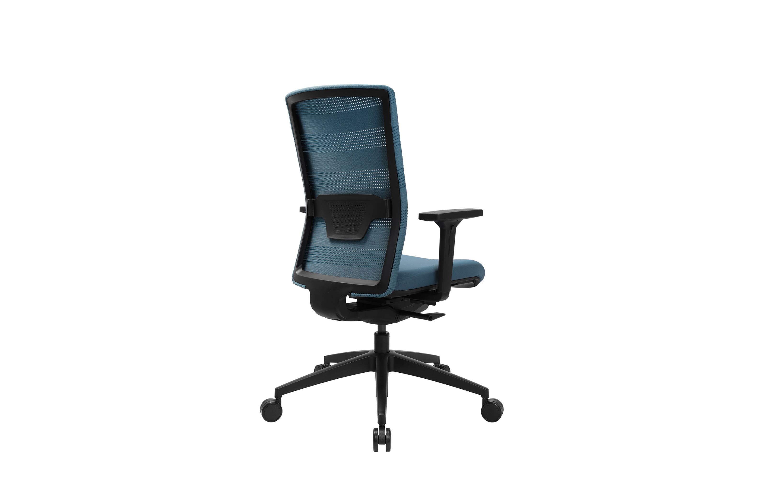Bürostuhl Sitness Airwork, Textilbezug blau, Kunststofffußkreuz schwarz