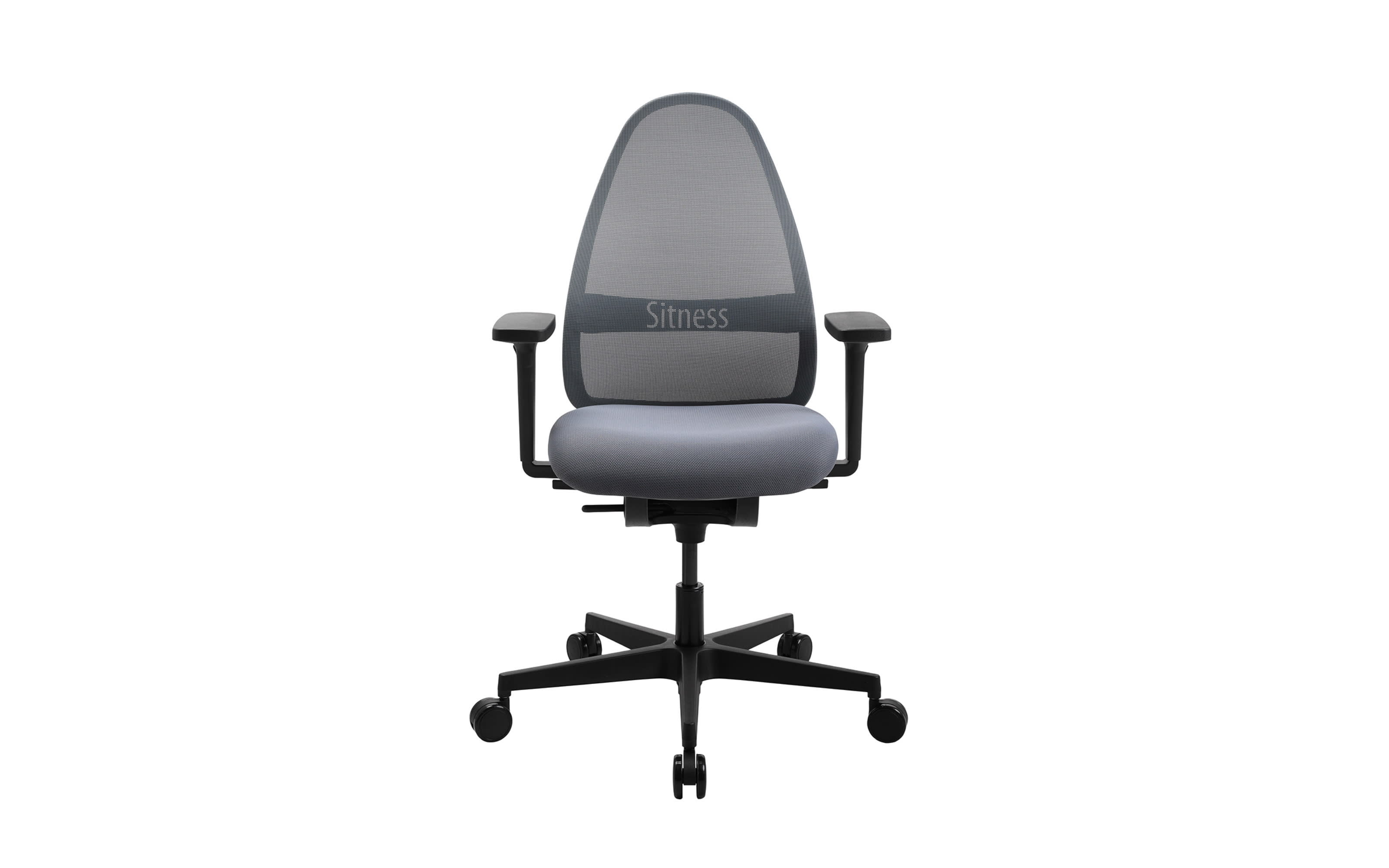 Bürostuhl Sitness Art, Bezug grau, Kunststofffußkreuz schwarz