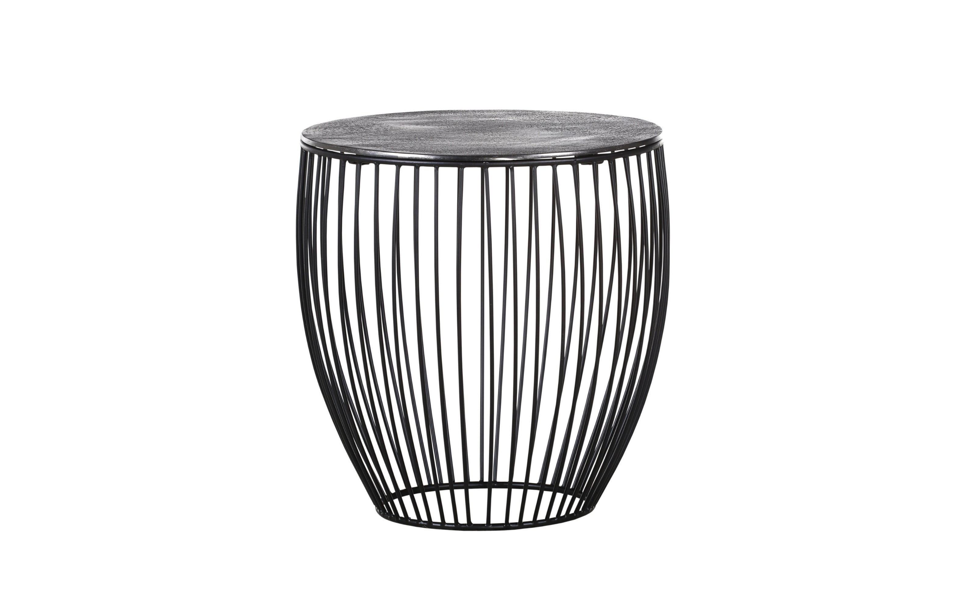 Beistelltisch Coffee, Aluminium/schwarz