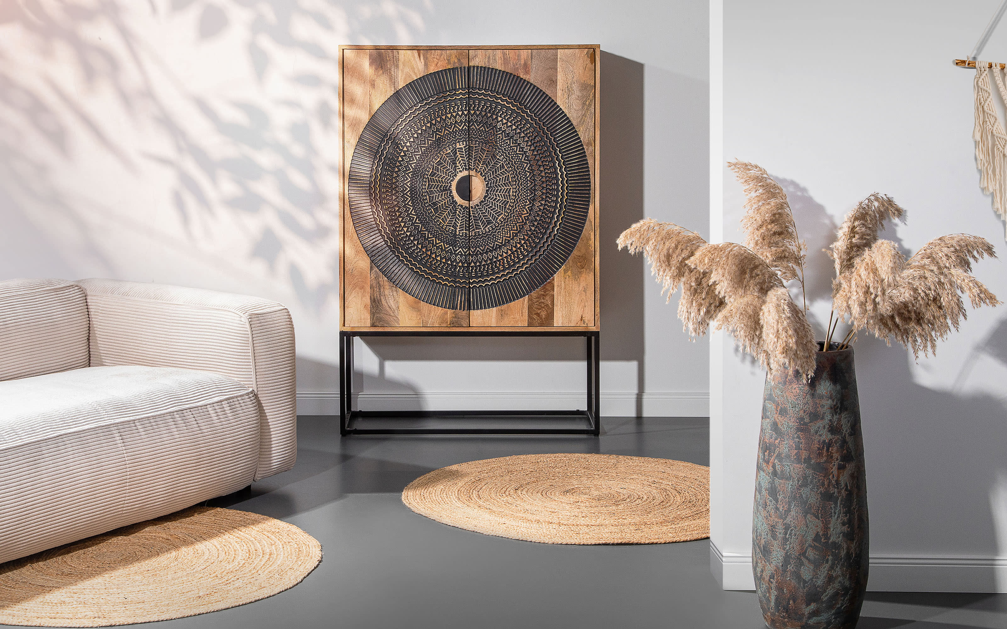 Highboard Santa Cruz, Mangoholz massiv