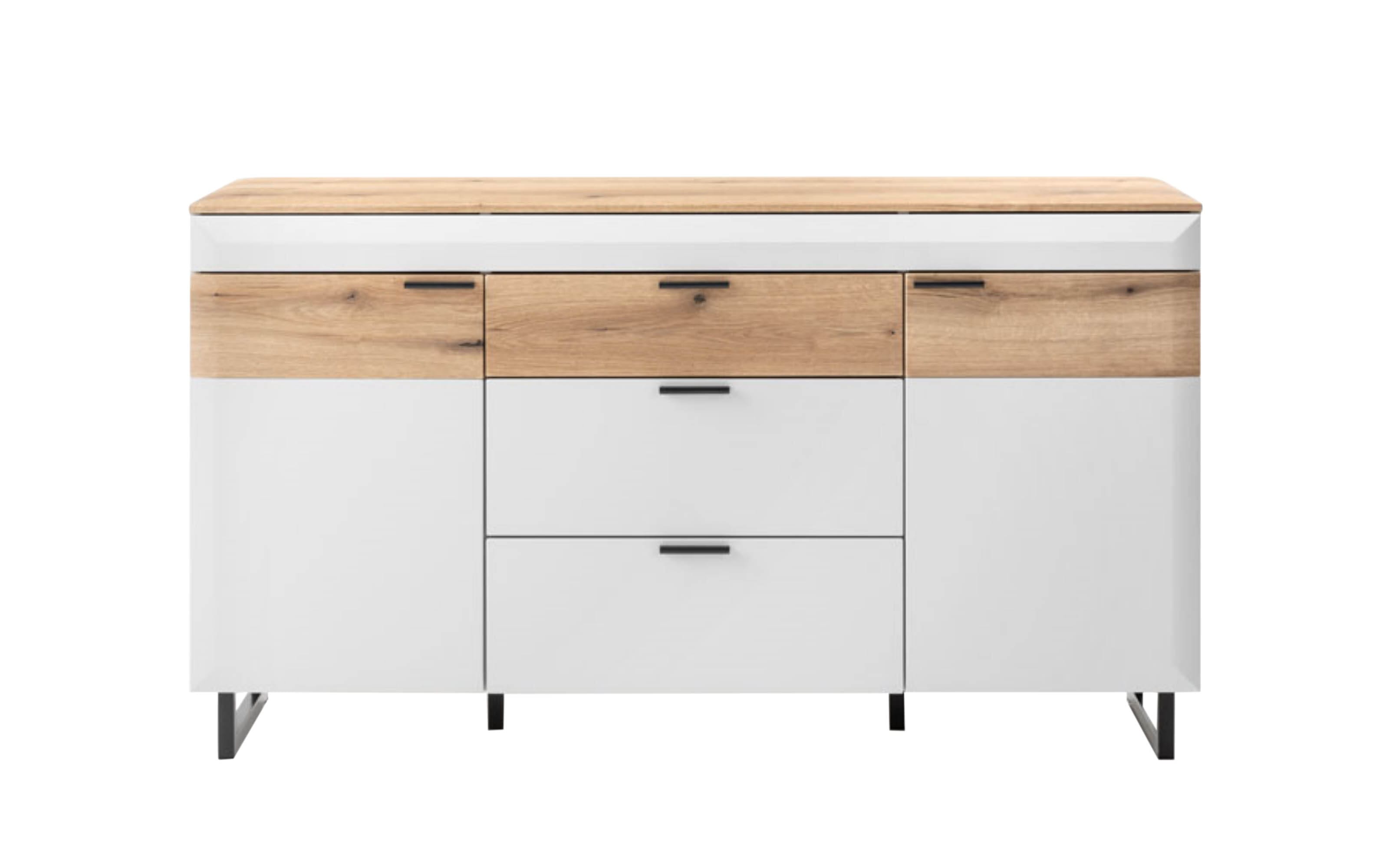 Sideboard Torano, lightgrey supermatt, Coast Evoke Eiche Nachbildung