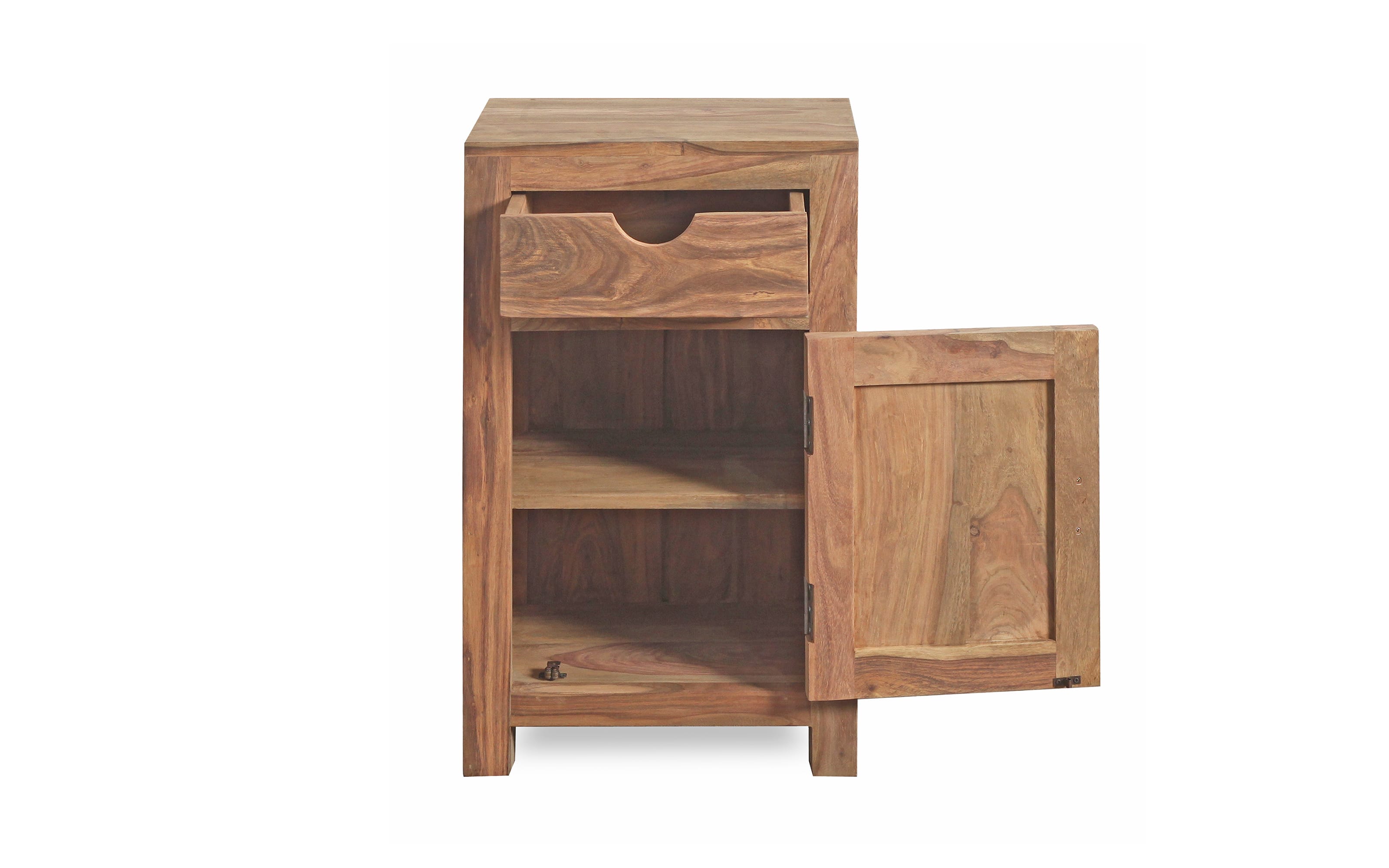 Unterschrank Yoga, massives Shishamholz 