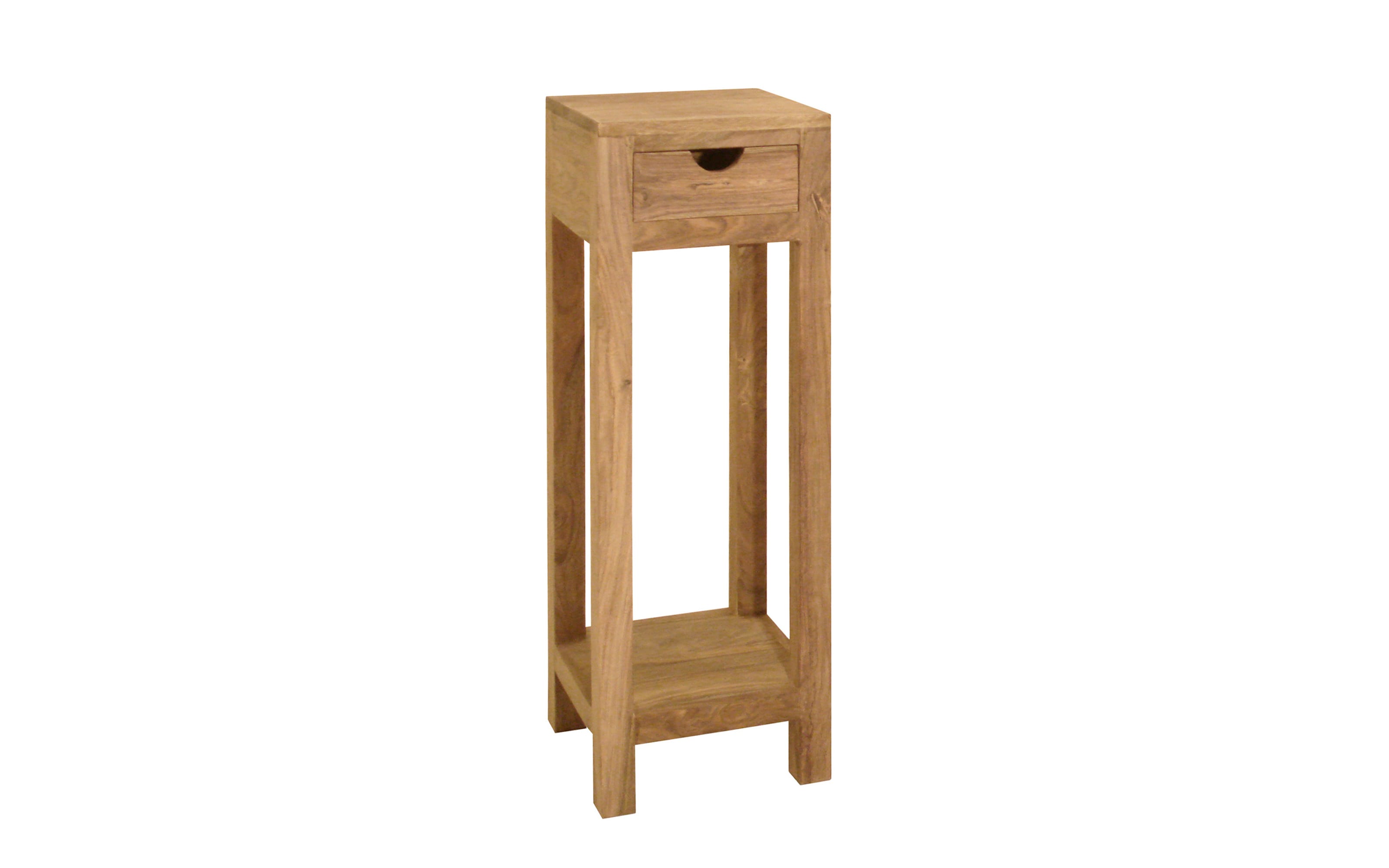 Blumensäule Yoga, massives Shishamholz 