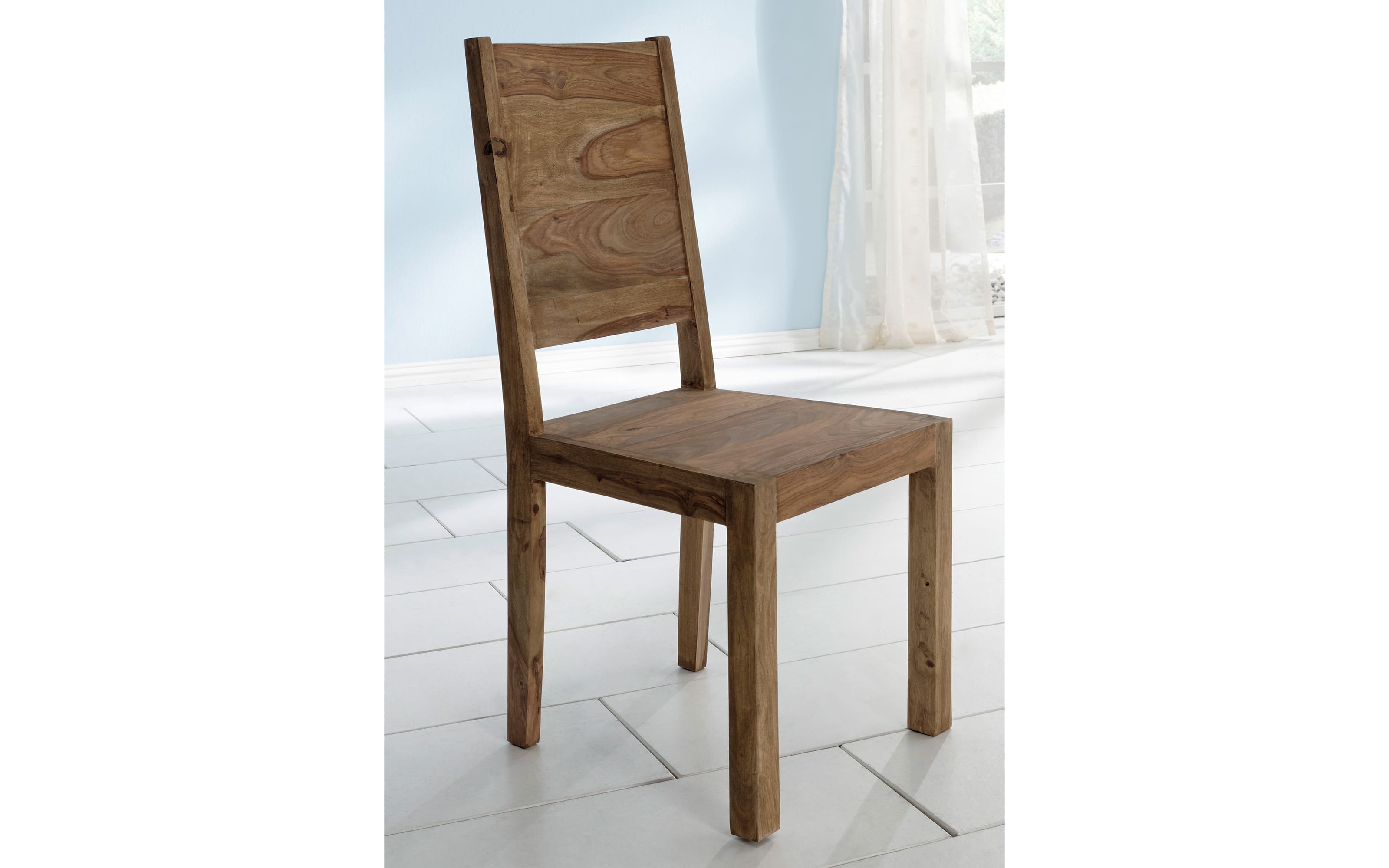 Stuhl Yoga, massives Shishamholz 