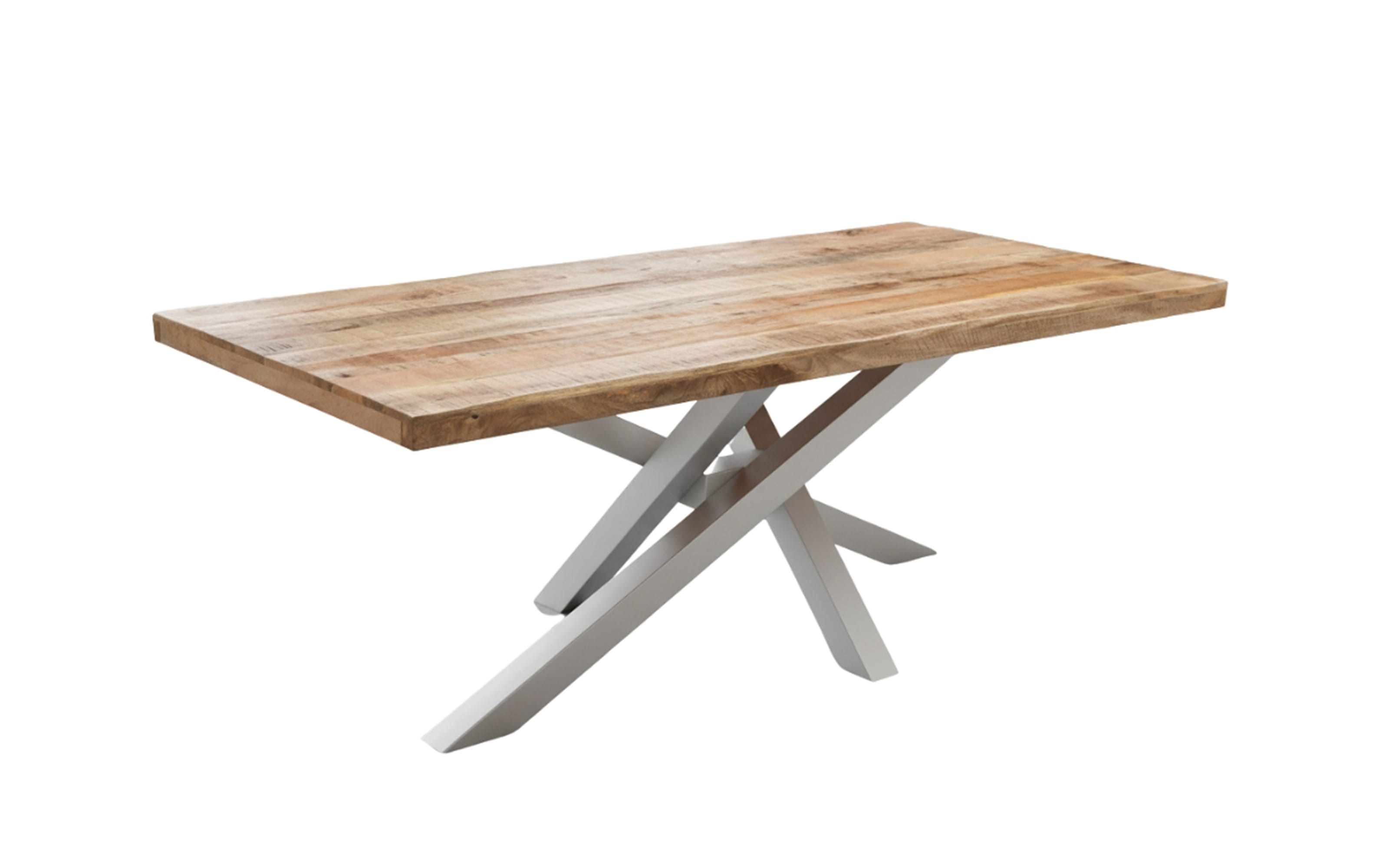 Esstisch Mesa verde, Mangoholz/silberfarbig