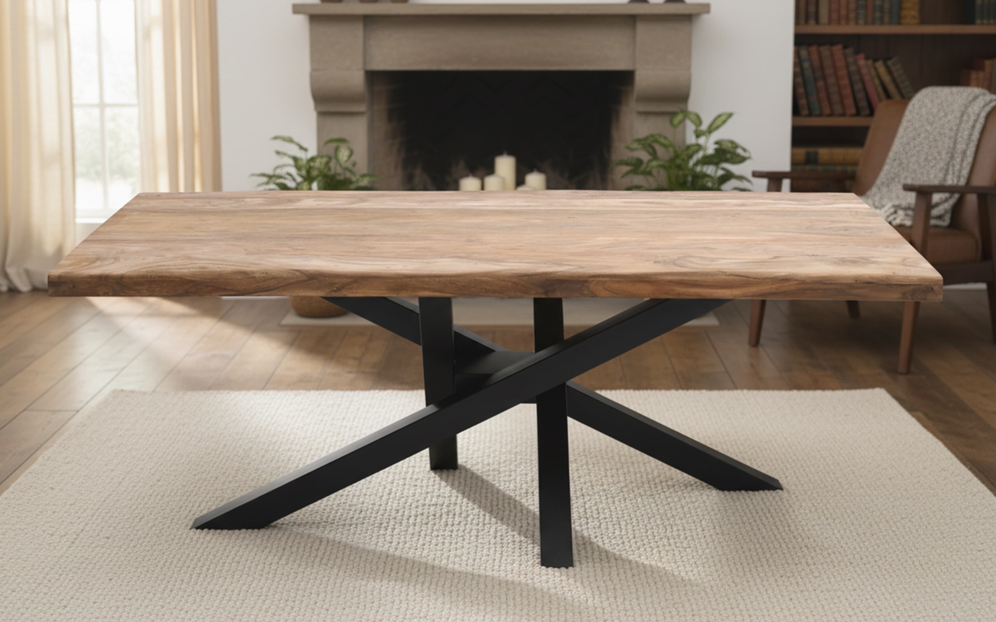 Esstisch Mesa verde, Shisham/schwarz