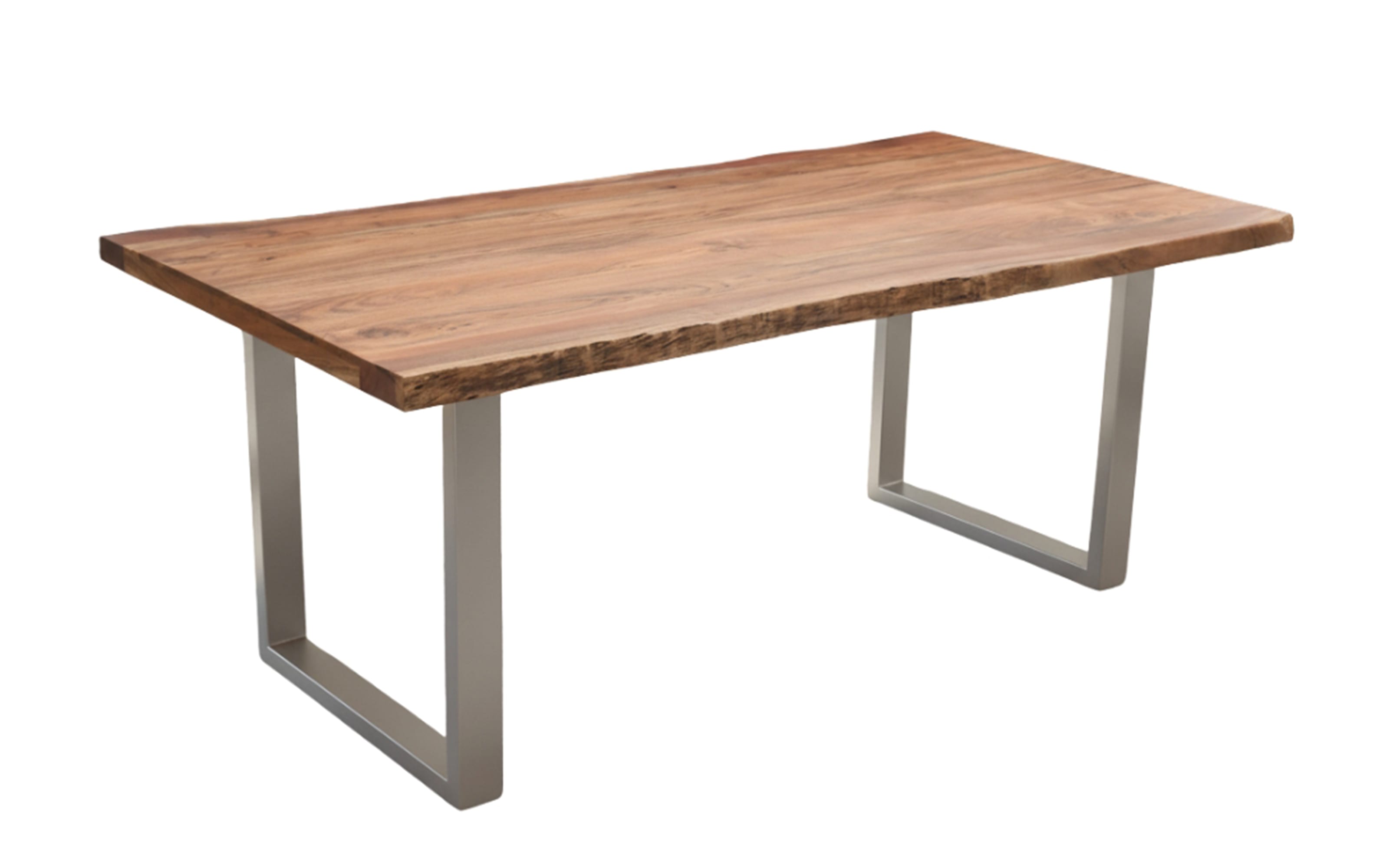 Esstisch Mesa verde, Akazie/silberfarbig