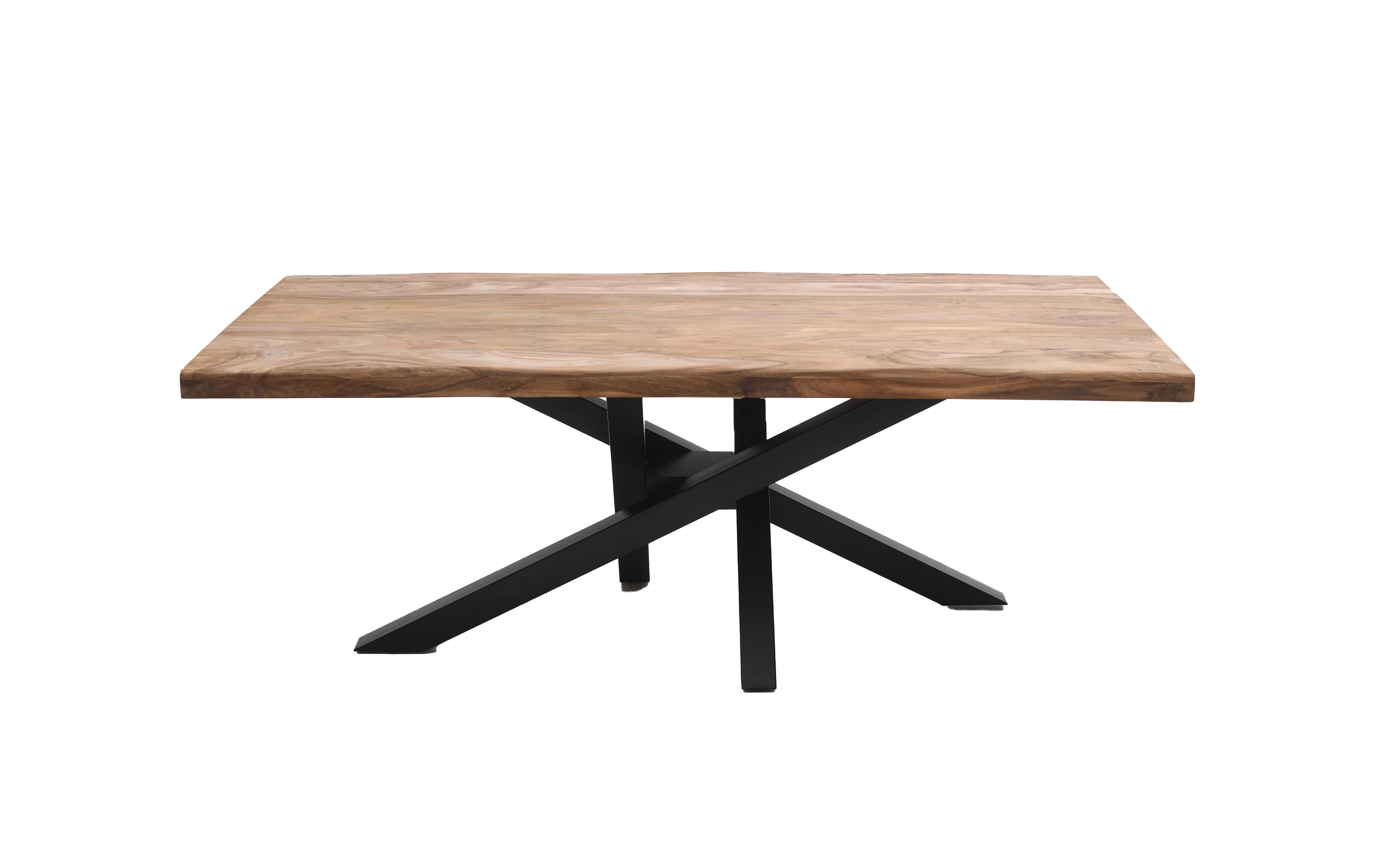 Esstisch Mesa verde, Shisham/silberfarbig