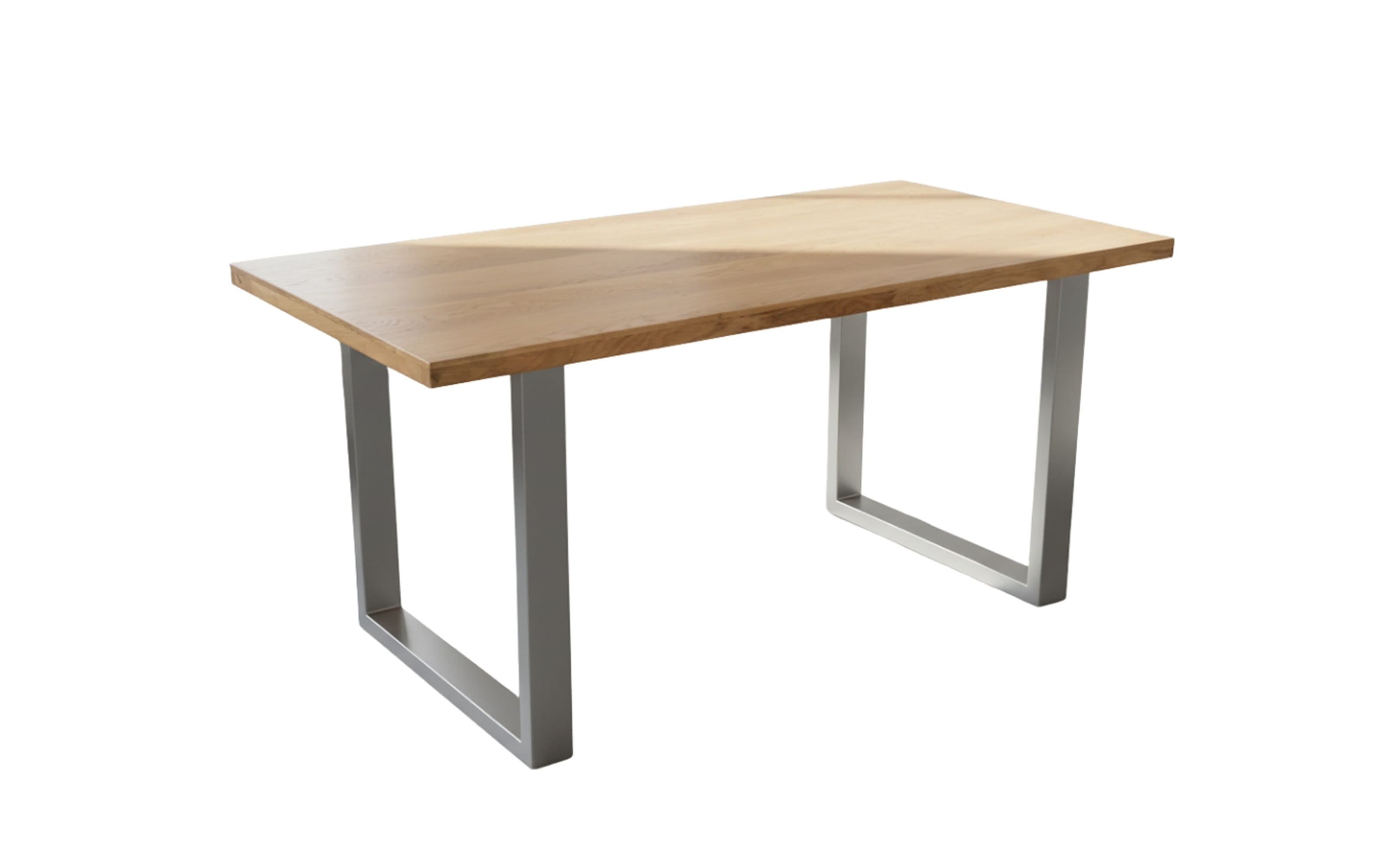 Esstisch Mesa verde, Eiche/silberfarbig