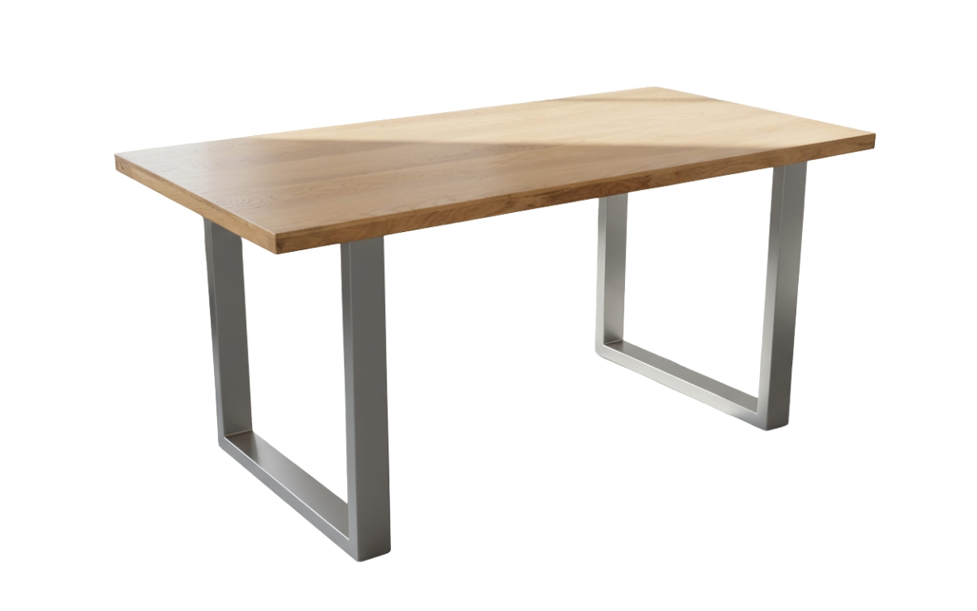 Esstisch Mesa verde, Eiche/silberfarbig