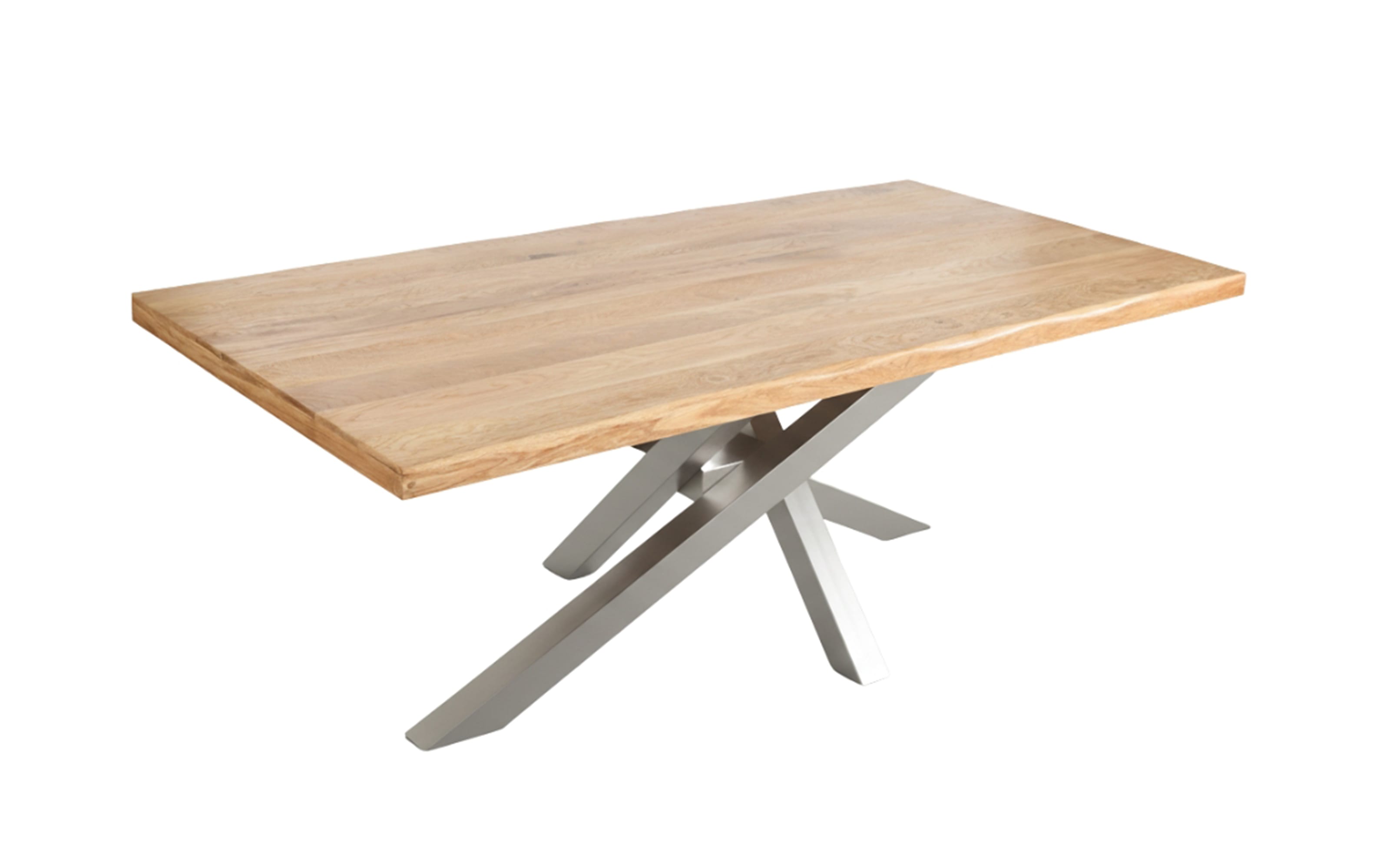 Esstisch Mesa verde, Eiche/silberfarbig