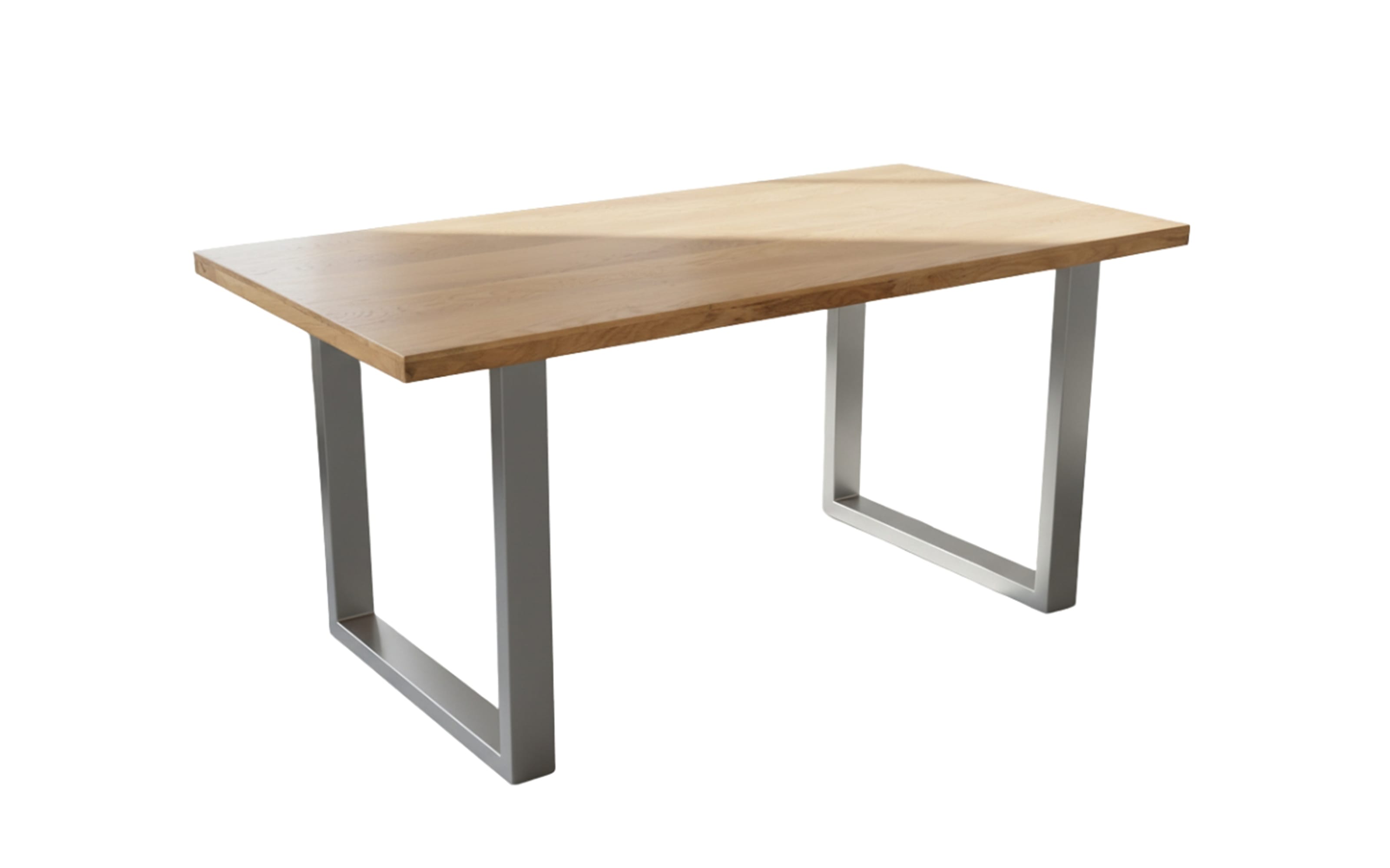 Esstisch Mesa verde, Eiche/silberfarbig