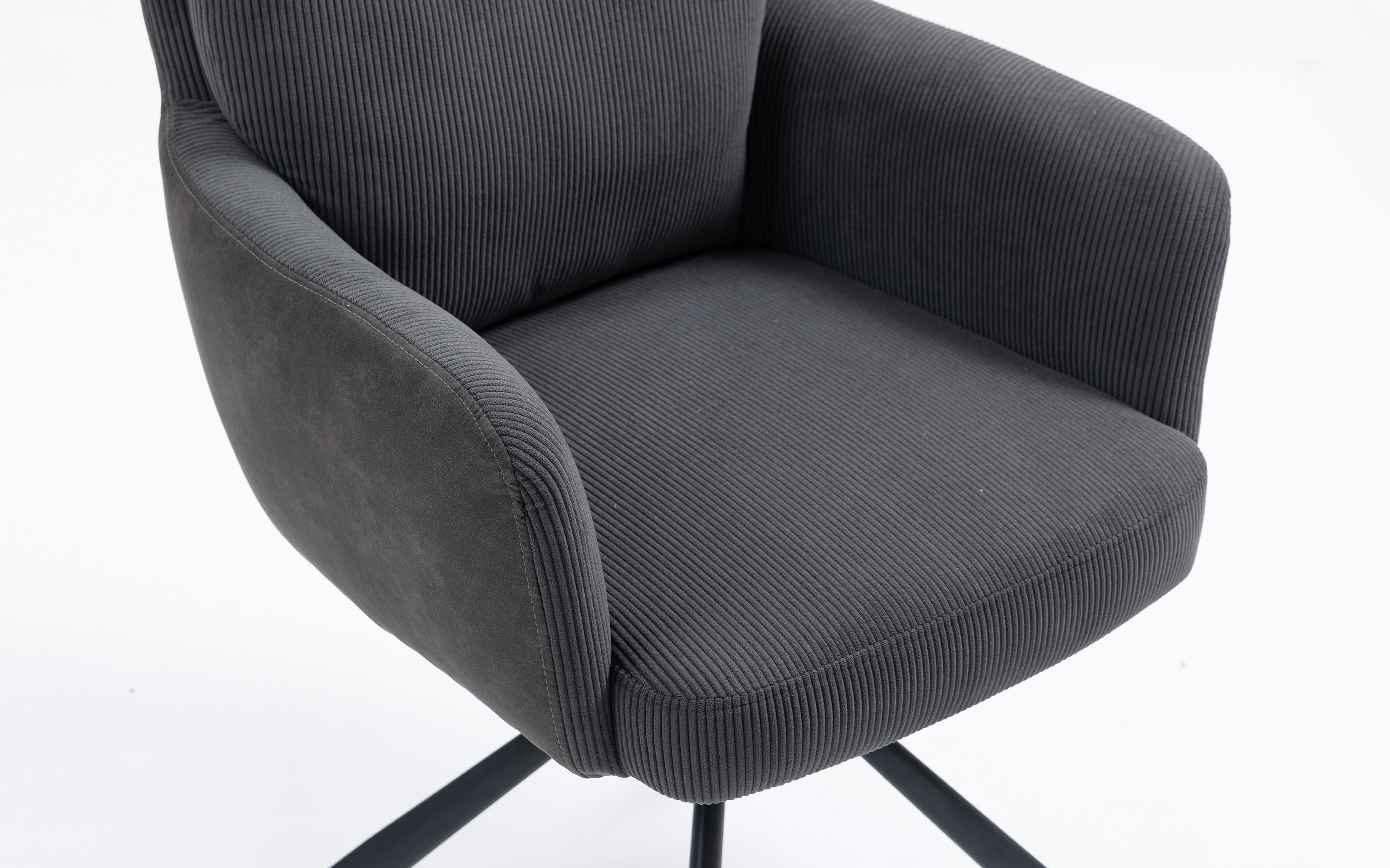 Drehstuhl Stefan, anthrazit, inkl. Rückholfunktion