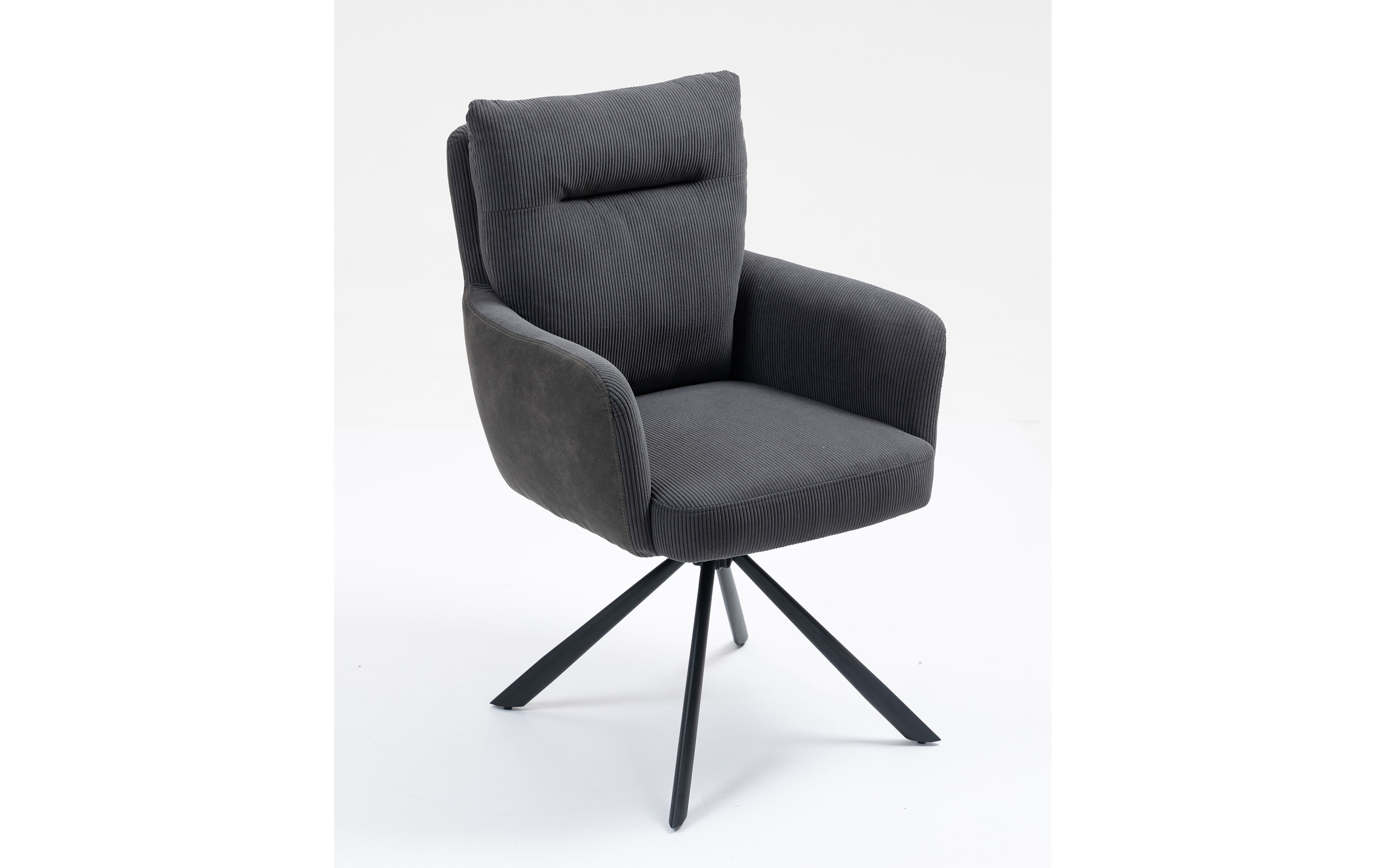 Drehstuhl Stefan, anthrazit, inkl. Rückholfunktion