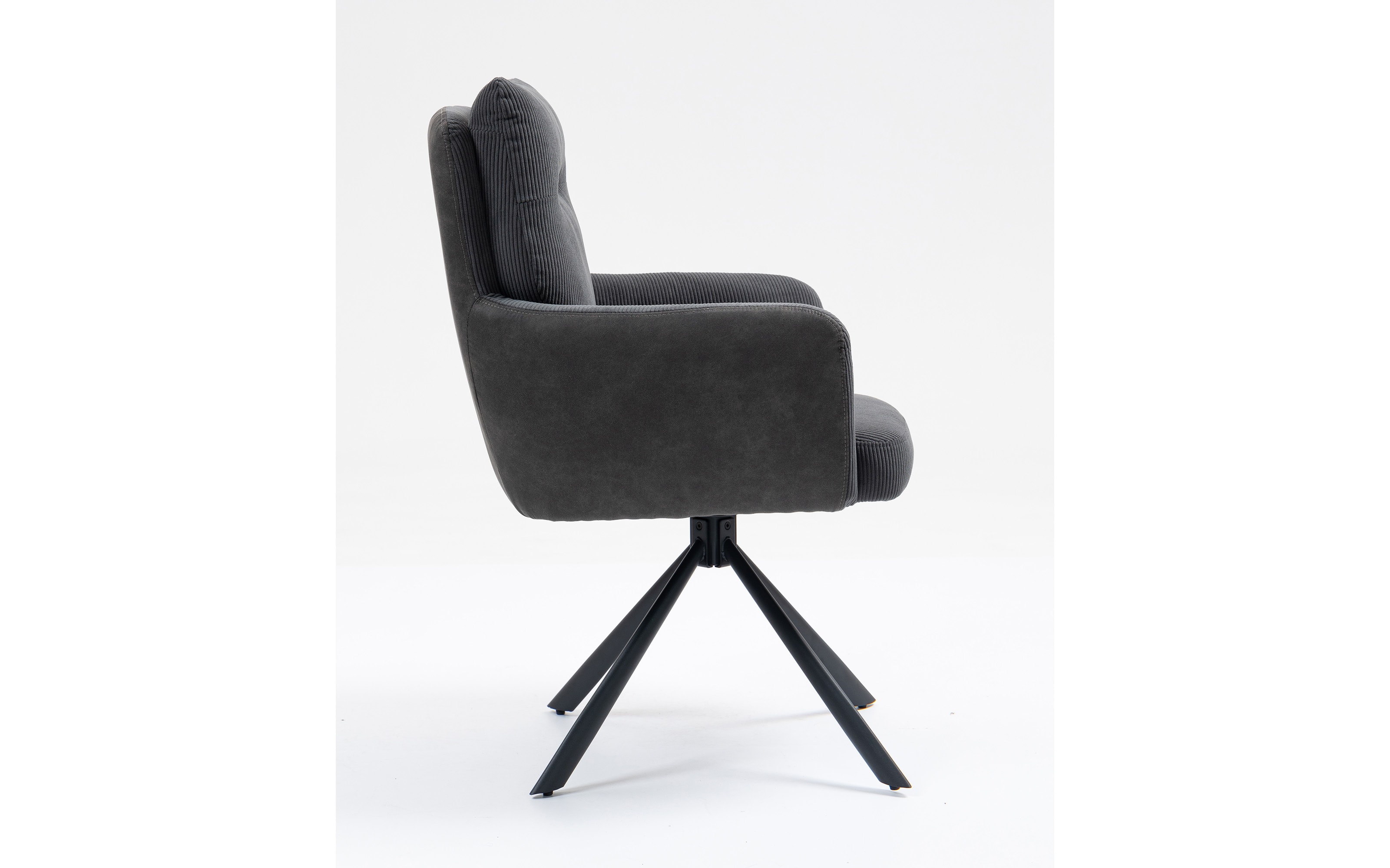 Drehstuhl Stefan, anthrazit, inkl. Rückholfunktion