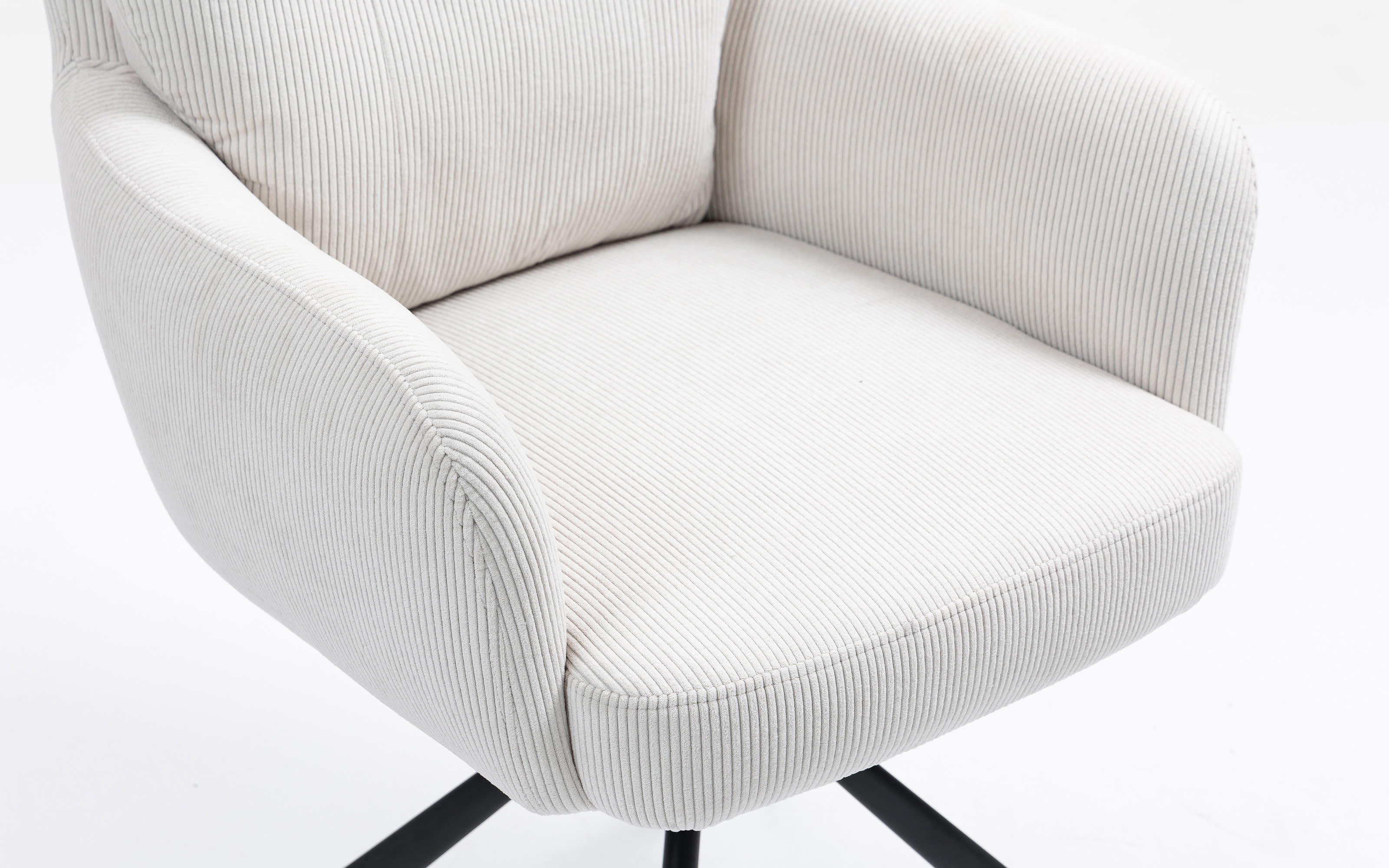 Drehstuhl Mark, creme, inkl. Rückholfunktion