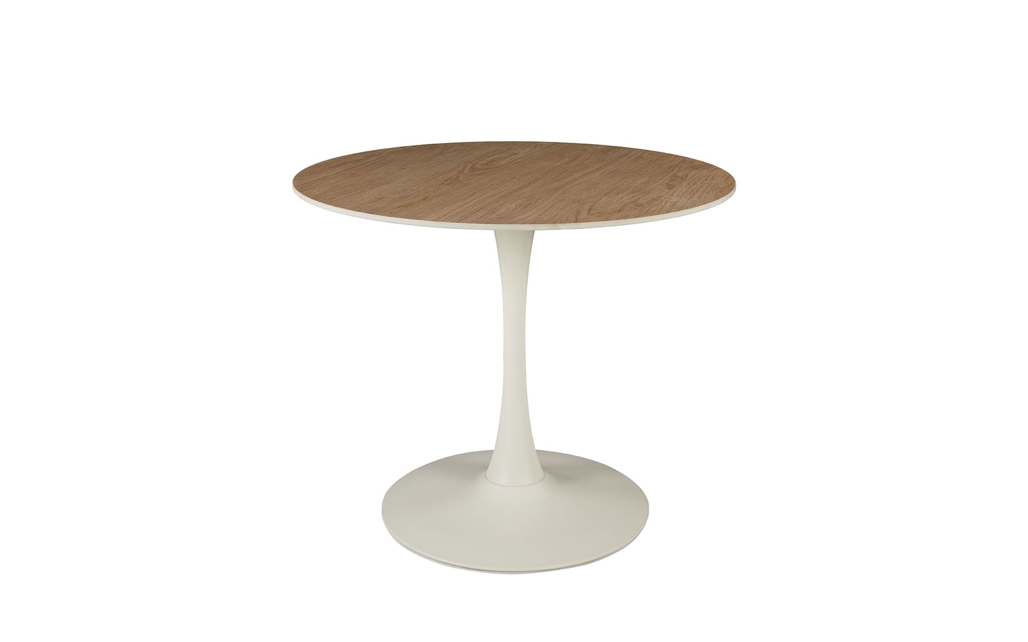 Tisch Ava 90 T, creme/Holz-Nachbildung