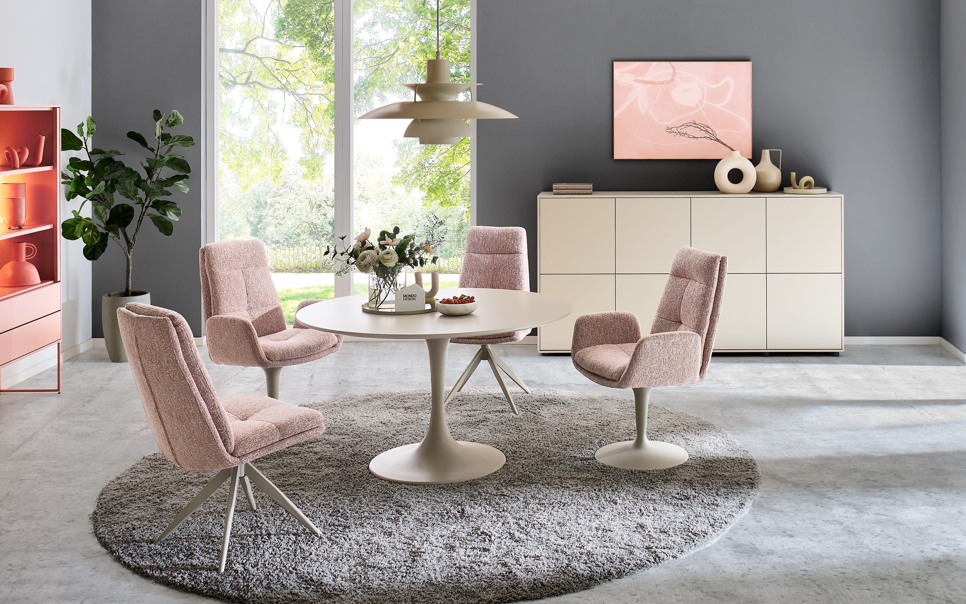 Design-Tisch Trivano, beige