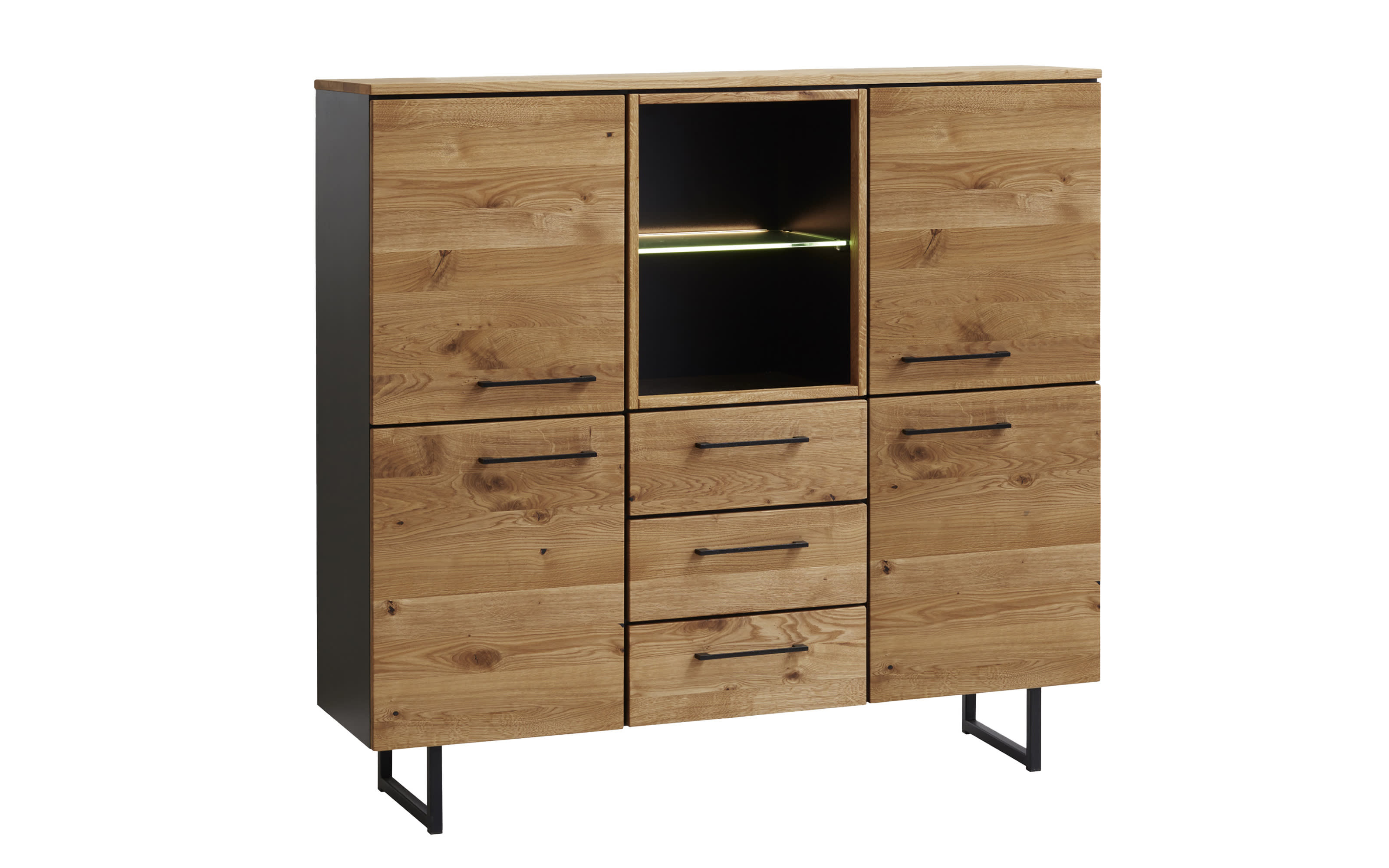 Highboard Malika, Charakter-Eiche massiv 