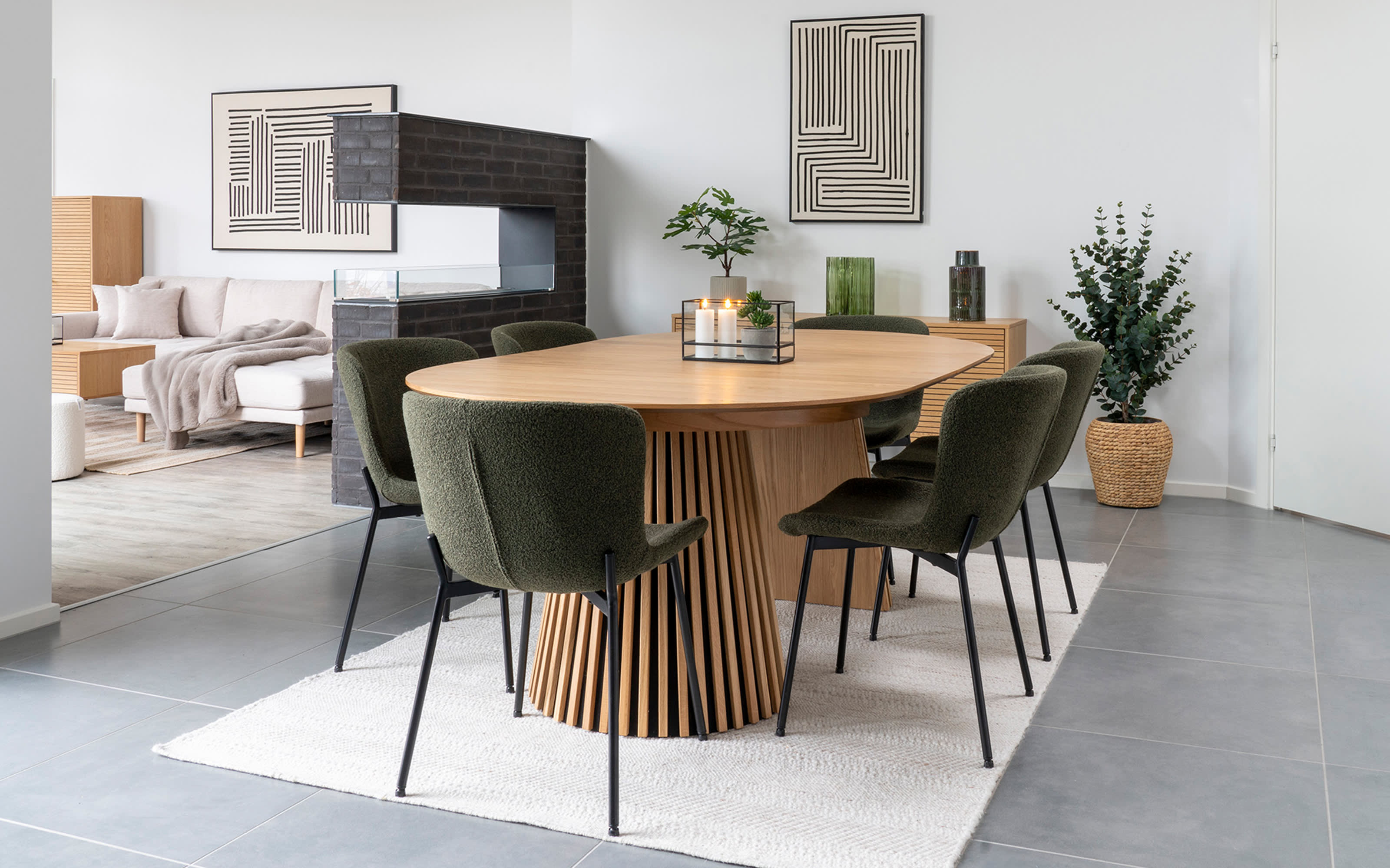 Esstisch Osaka, furnierte Eiche 