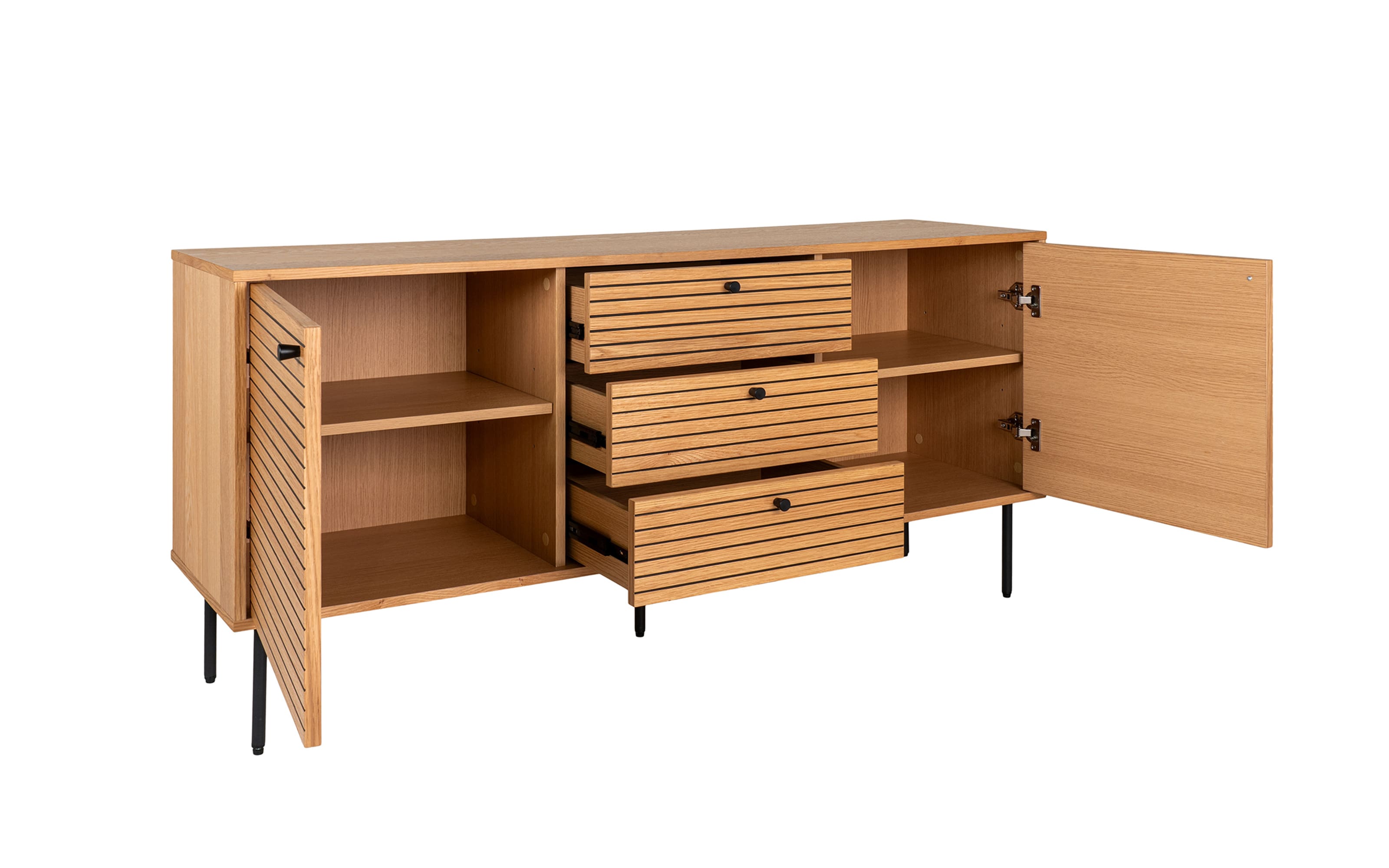 Sideboard Kyoto, furnierte Eiche