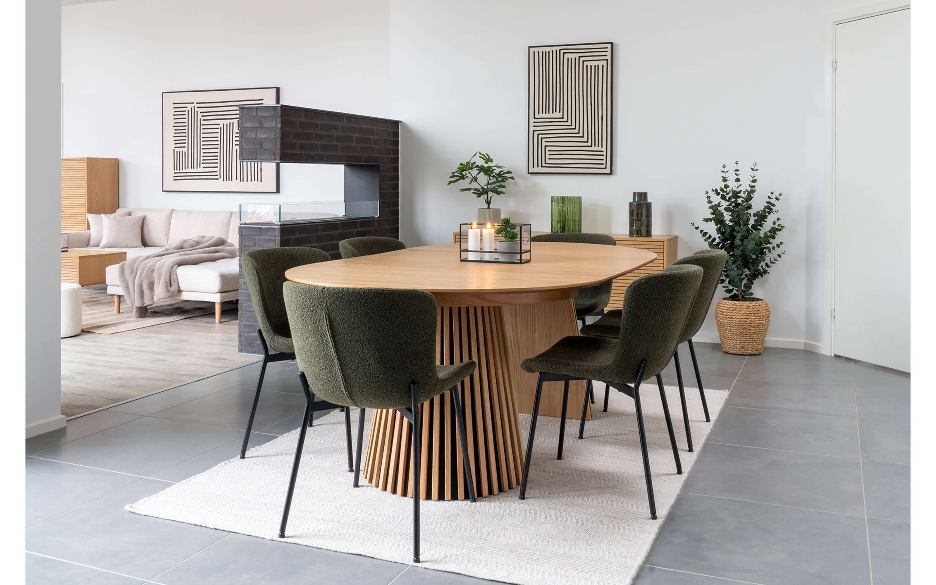 Stuhl Maceda, dunkelgrün/schwarz