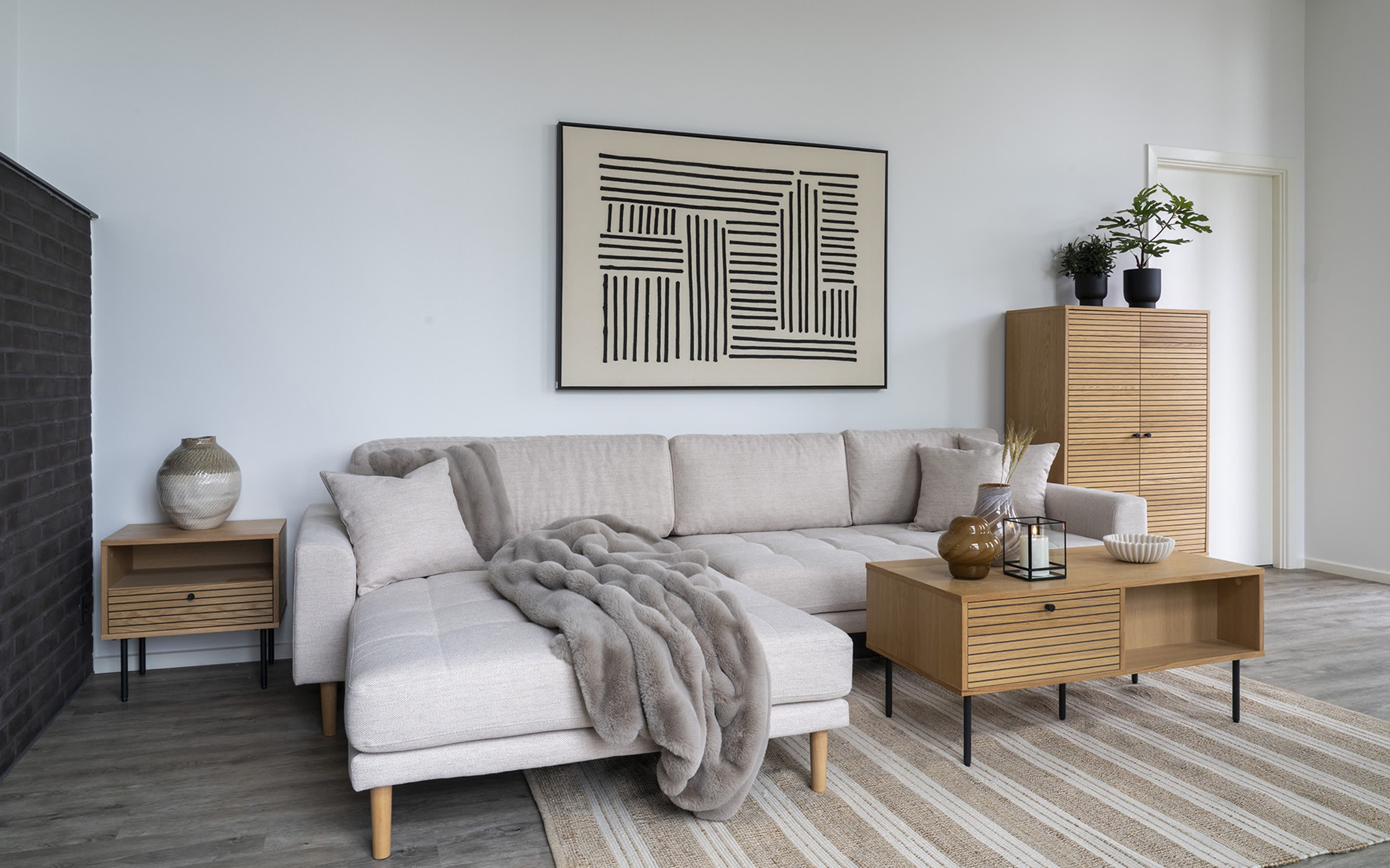 Lounge-Sofa Lido, sandfarbig