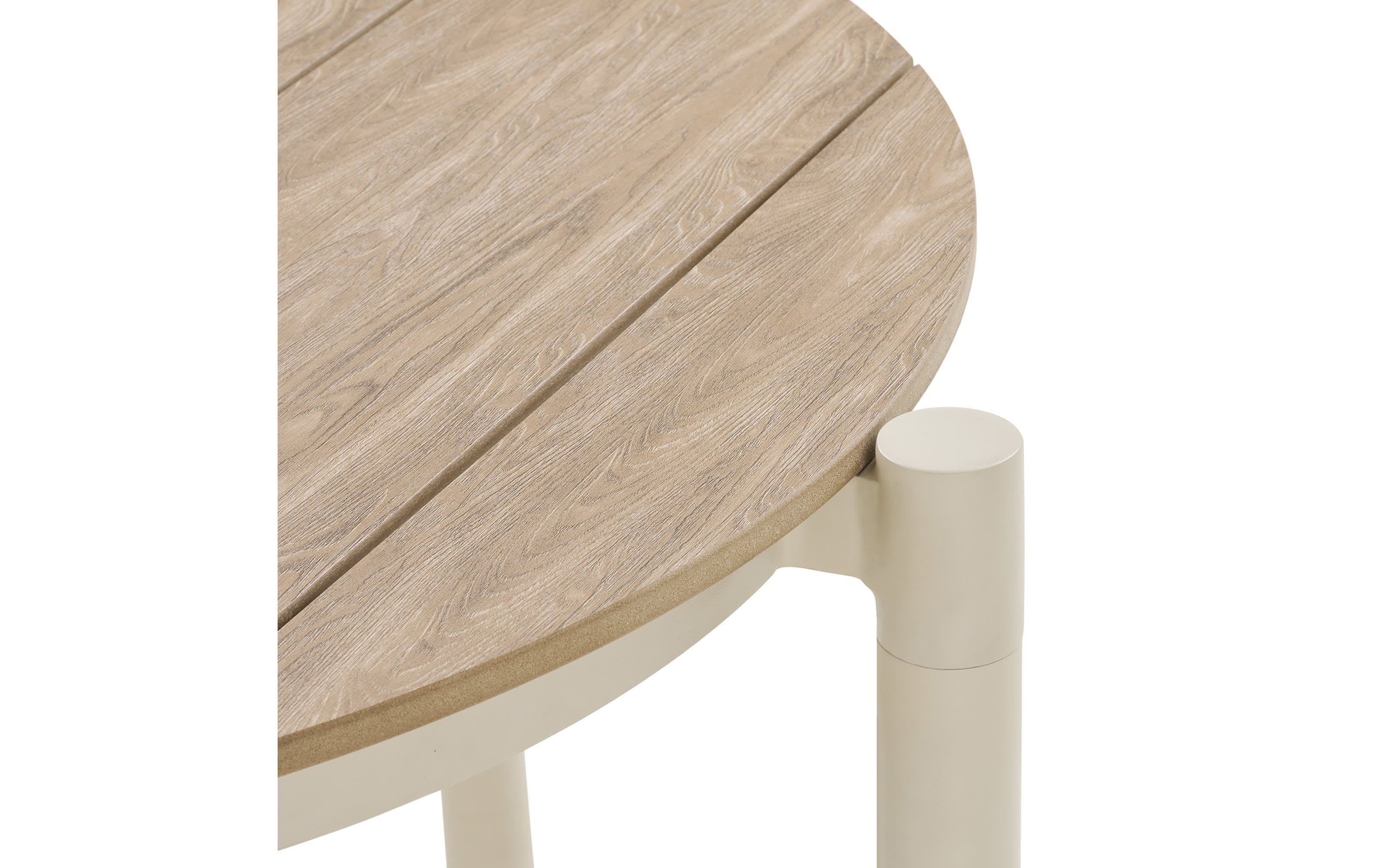 Esstisch Abela, sandfarbig/Holz-Nachbildung