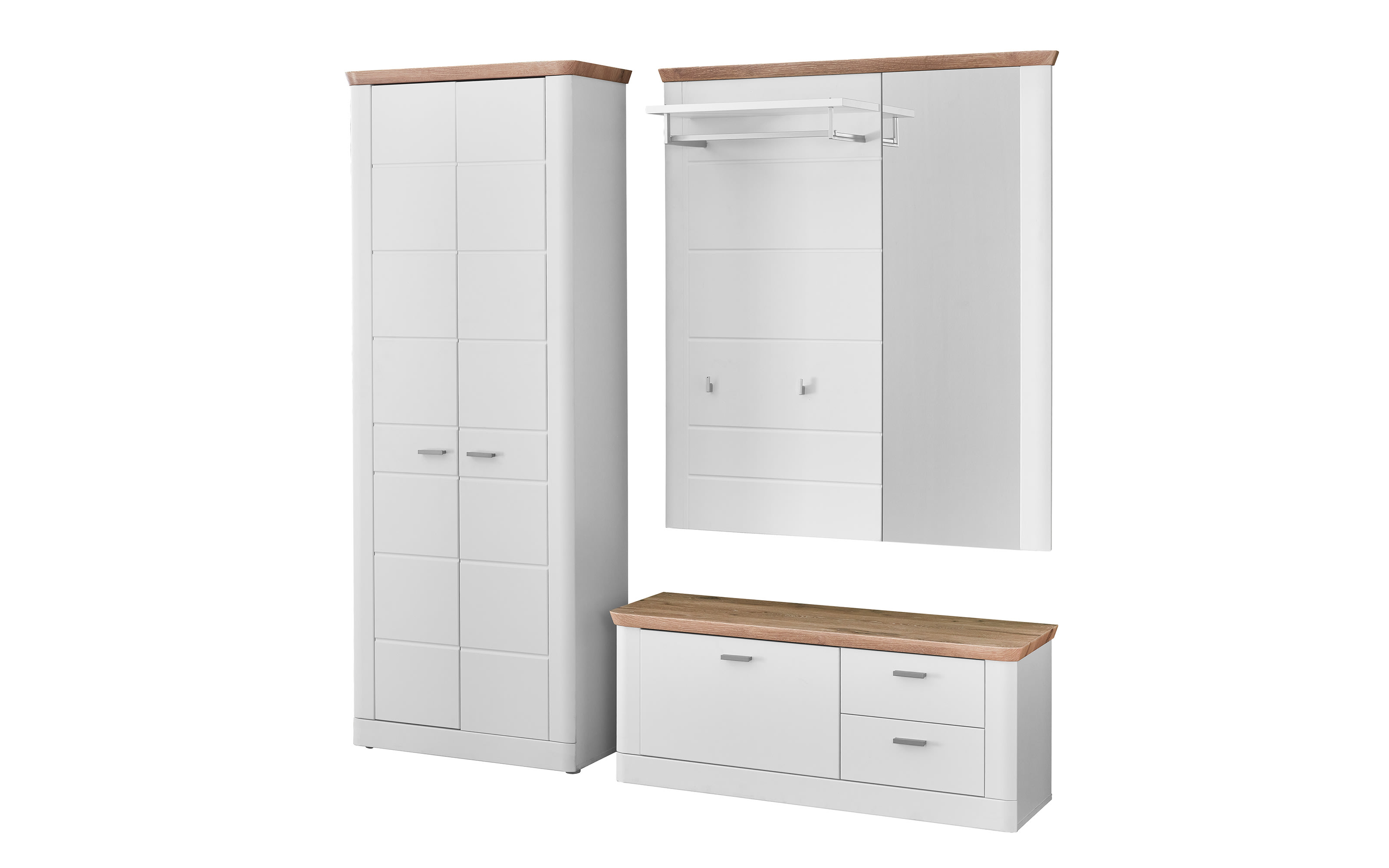 Garderobenschrank Recess, weiß