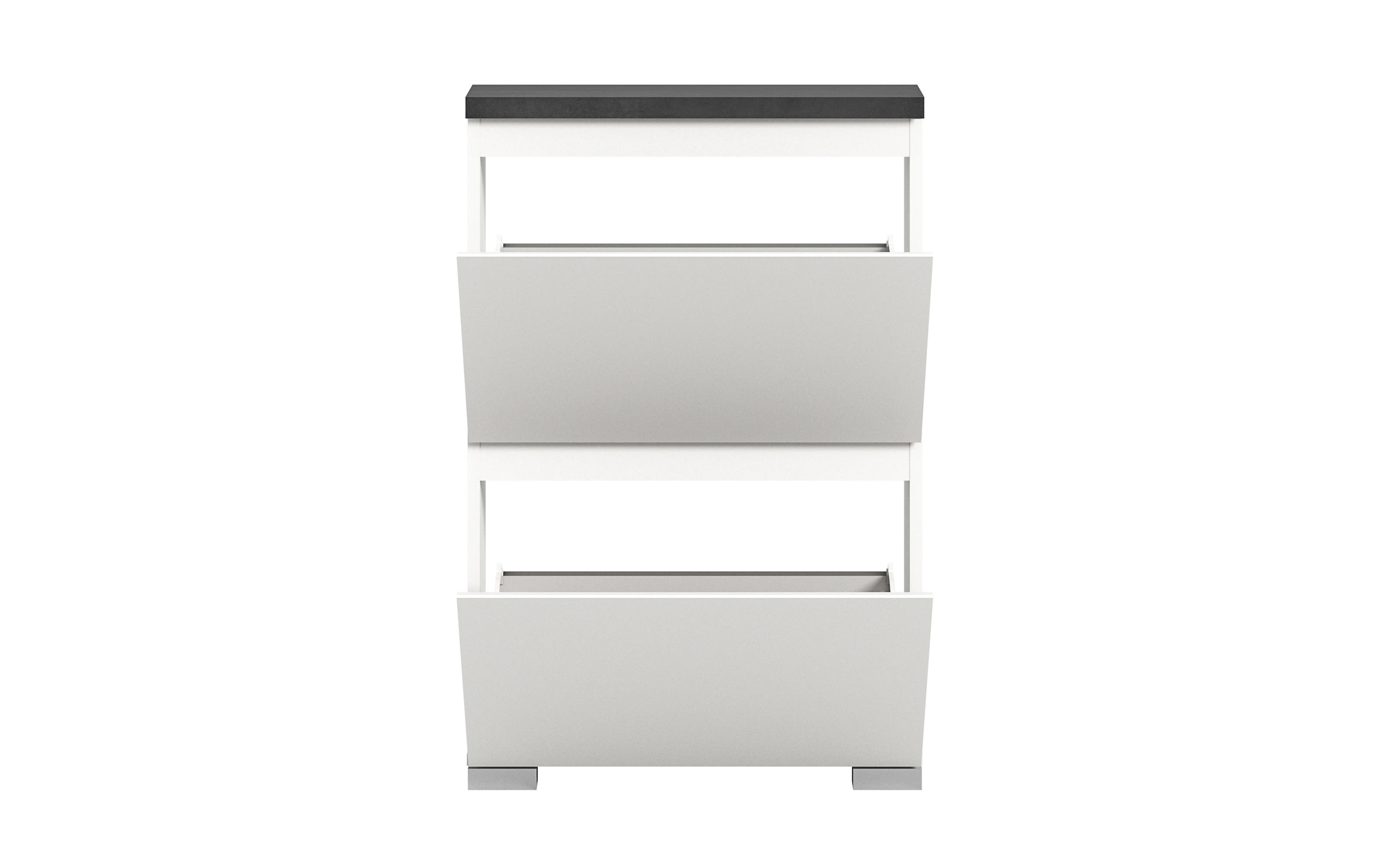Schuhschrank Shoelove, grau/weiß, 60 cm