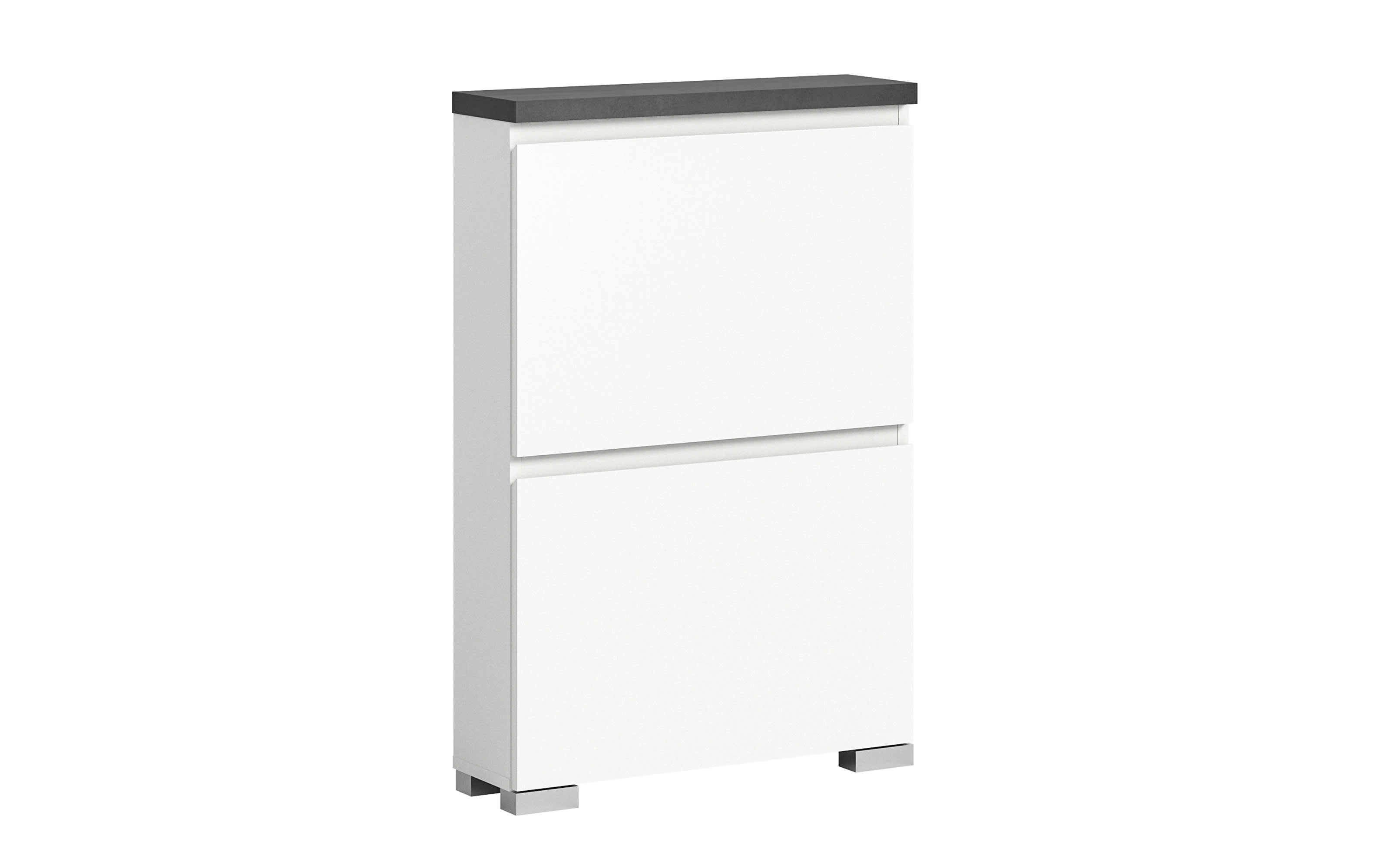 Schuhschrank Shoelove, grau/weiß, 60 cm