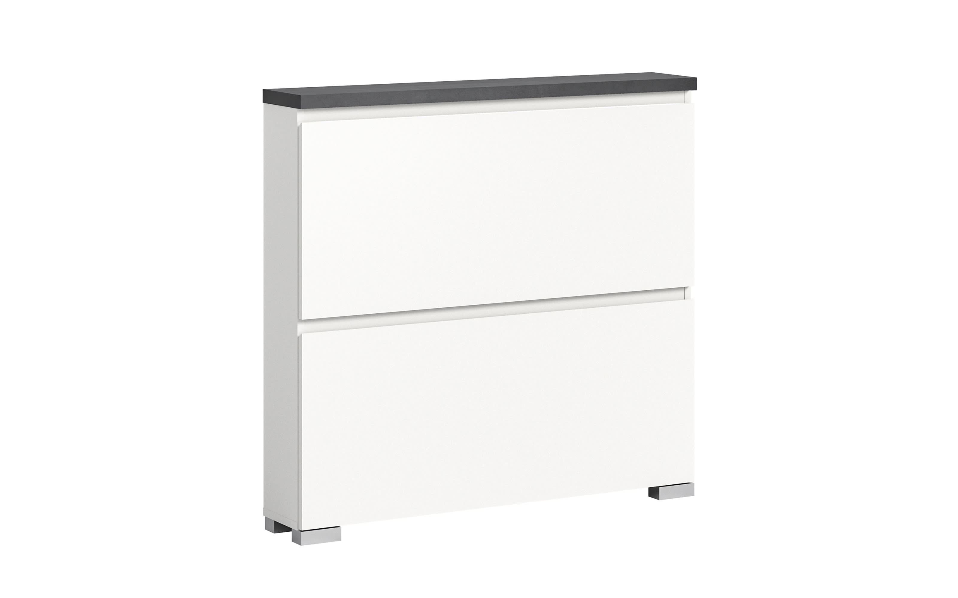 Schuhschrank Shoelove, grau/weiß, 95 cm