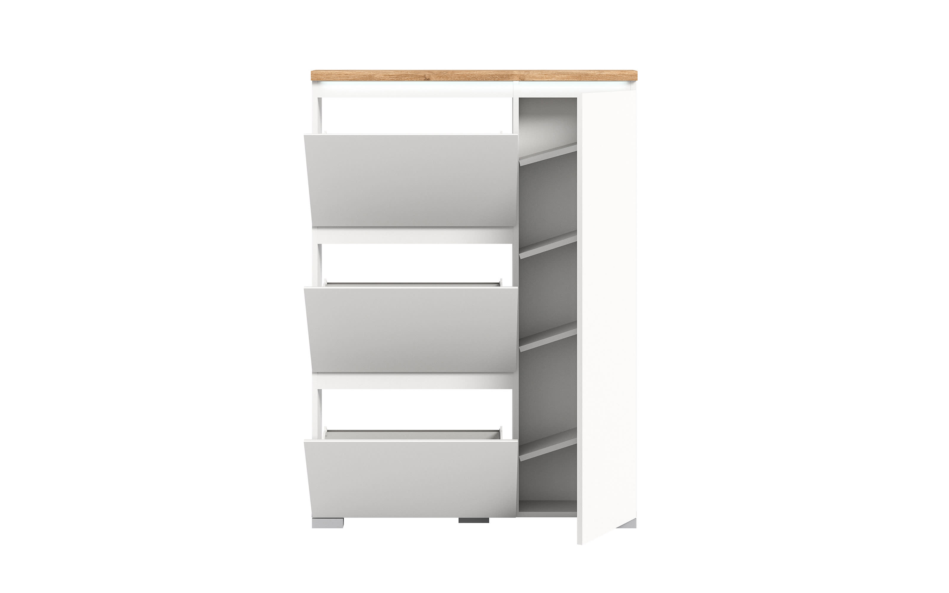 Schuhschrank Shoelove, Eiche-Nachbildung/weiß, 95 x 130 cm