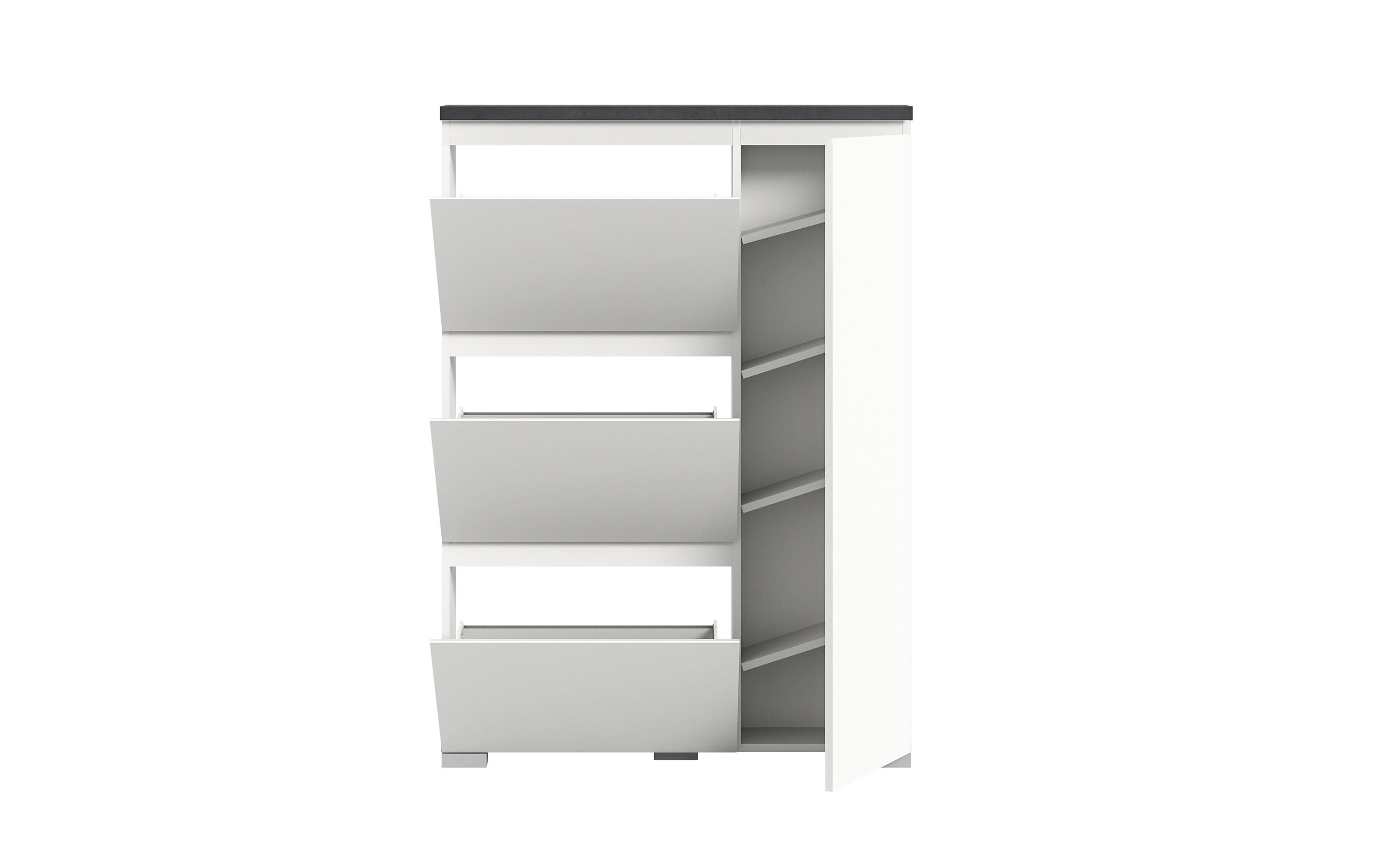 Schuhschrank Shoelove, grau/weiß, 95 x 130 cm