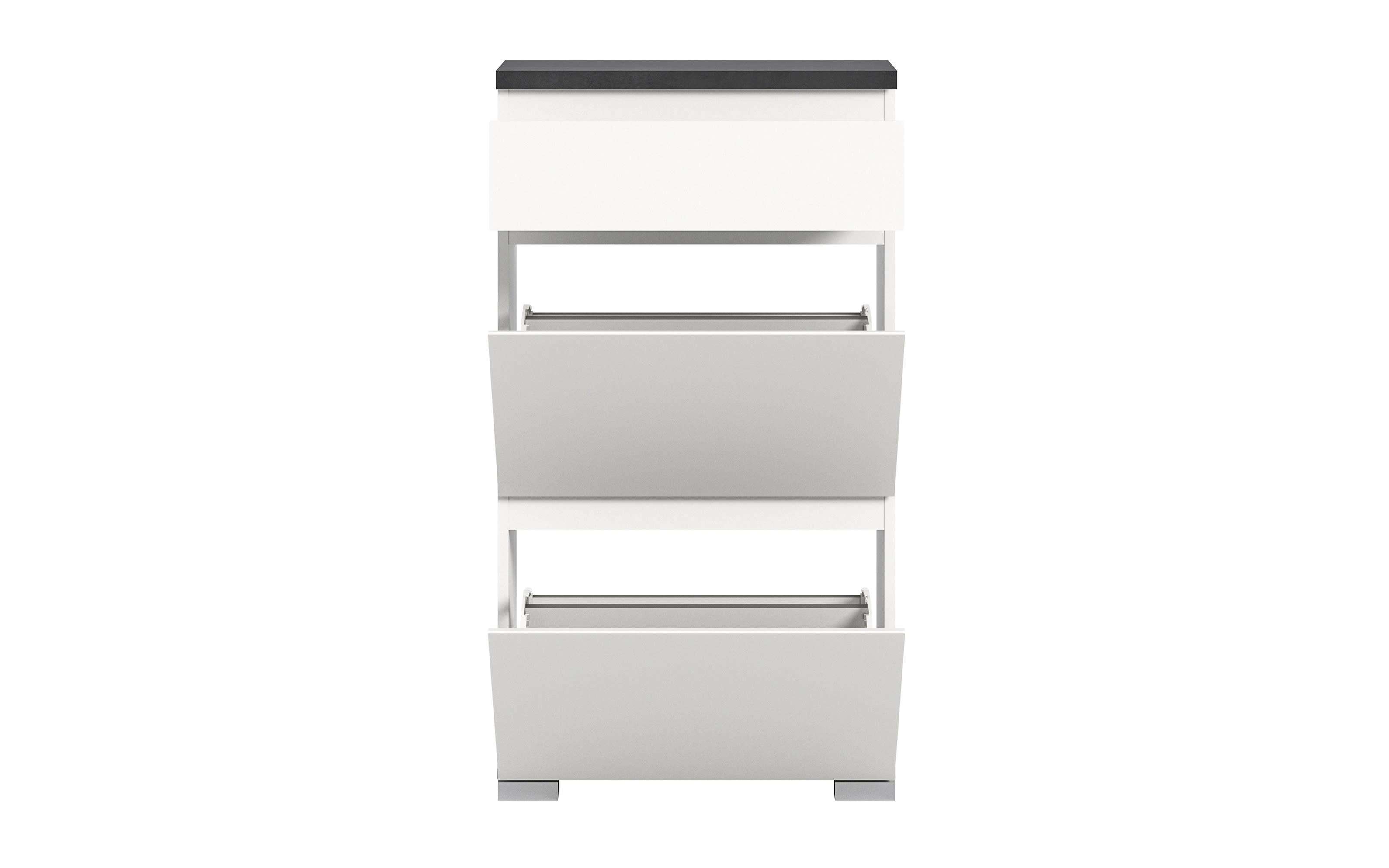 Schuhschrank Shoelove, grau/weiß, 60 cm