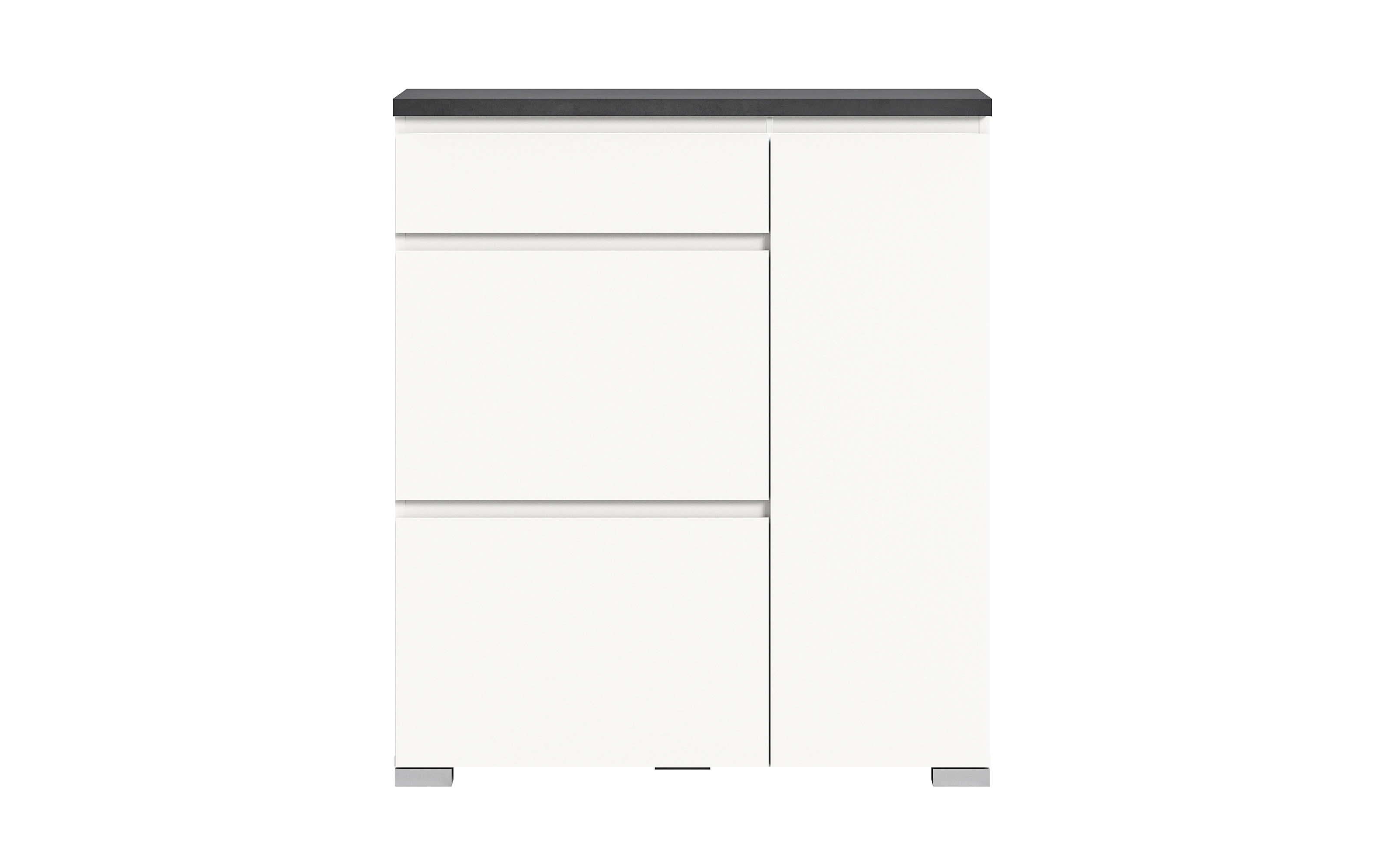 Schuhschrank Shoelove, grau/weiß, 109 cm