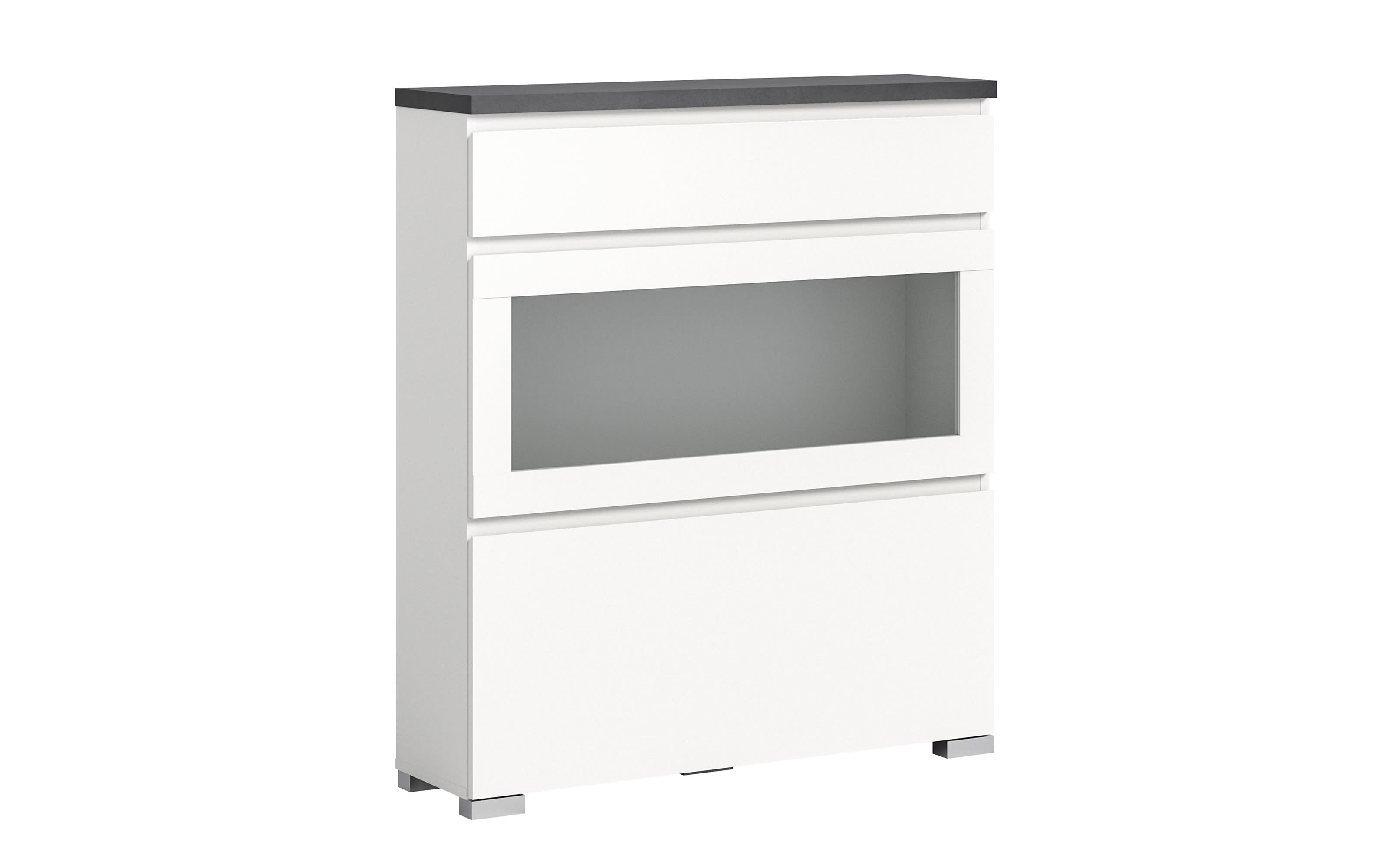Schuhschrank Shoelove, grau/weiß, 95 x 109 cm