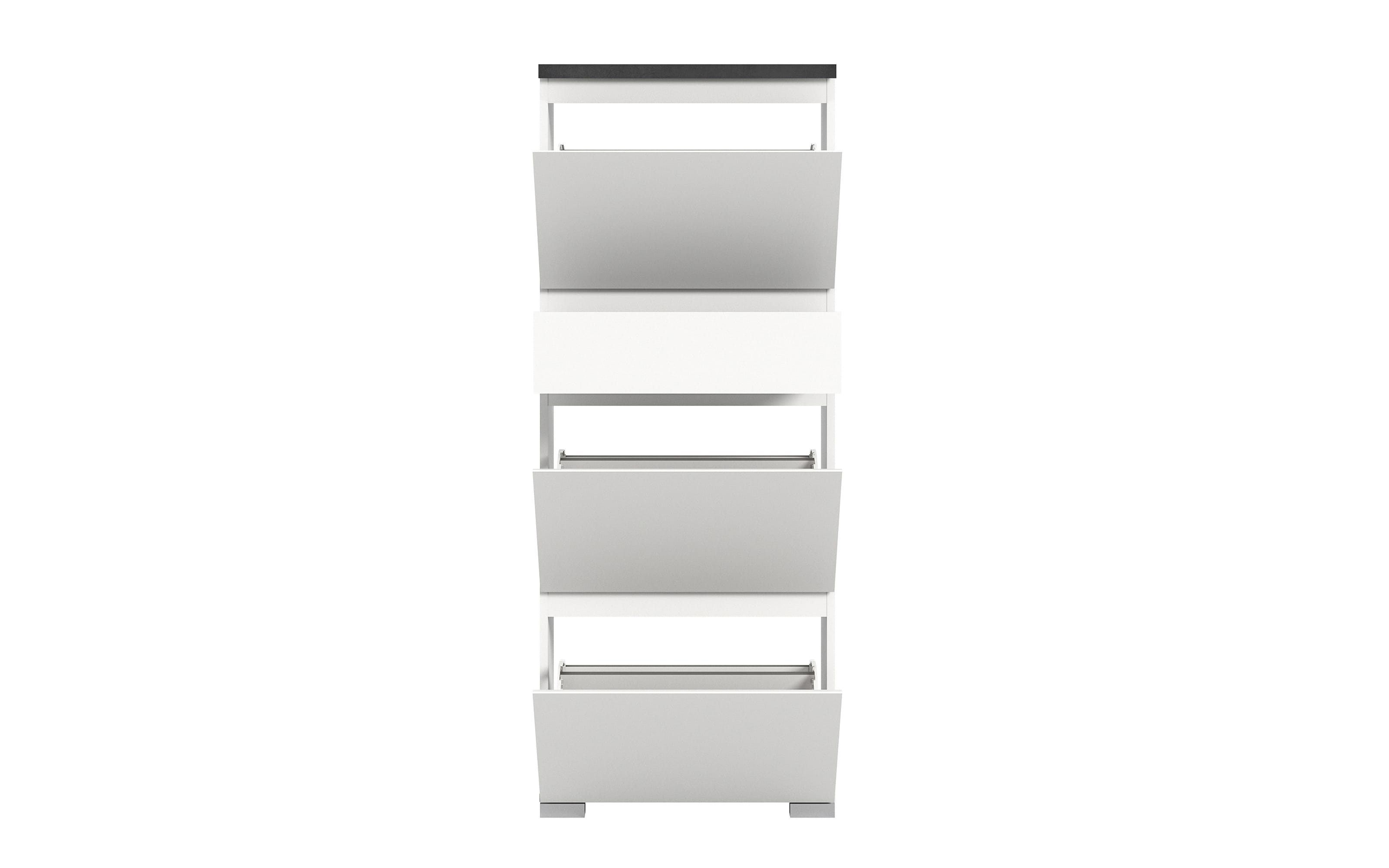 Schuhschrank Shoelove, grau/weiß, 151 cm