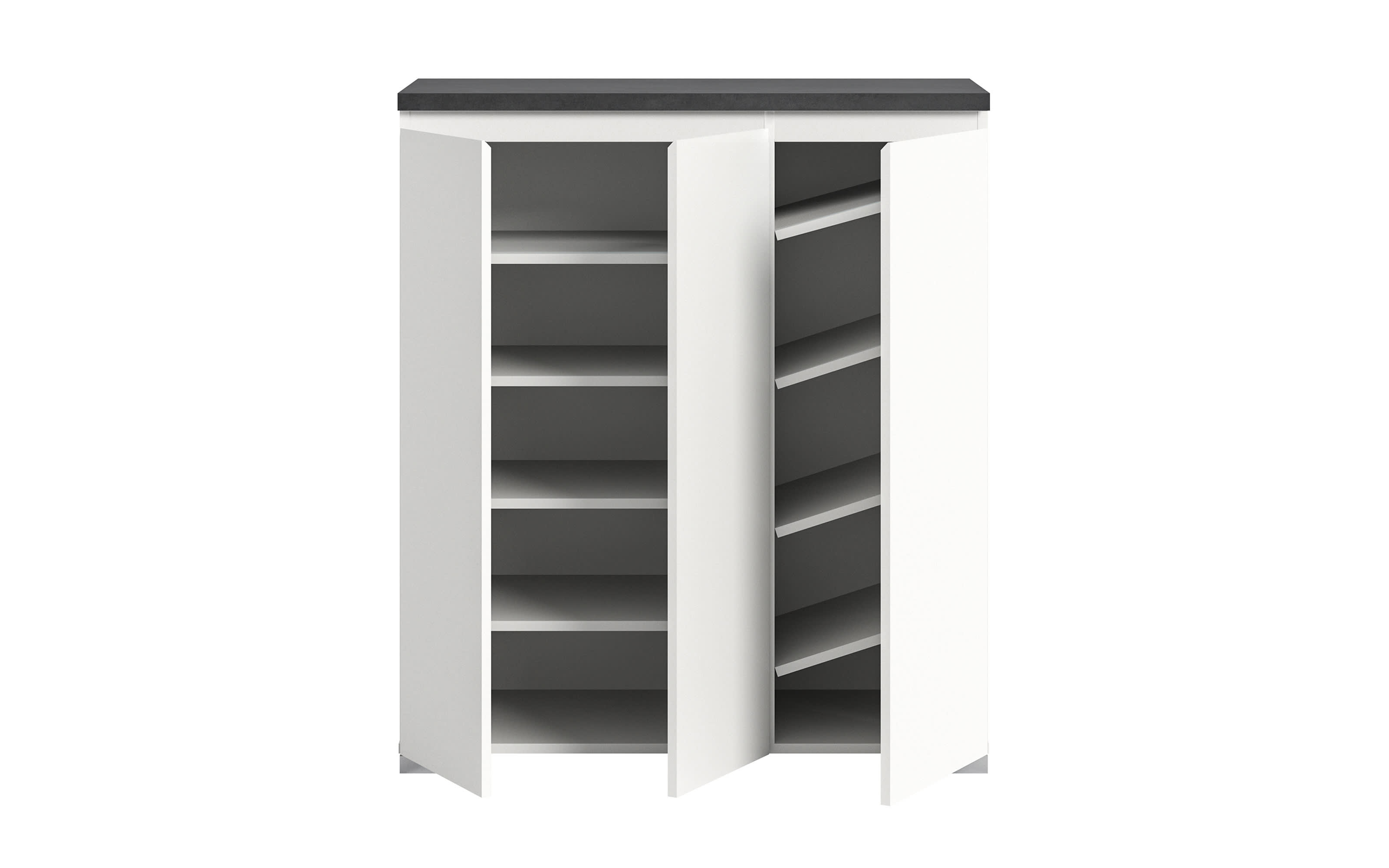 Schuhschrank Shoelove, grau/weiß, 95 x 109 cm 