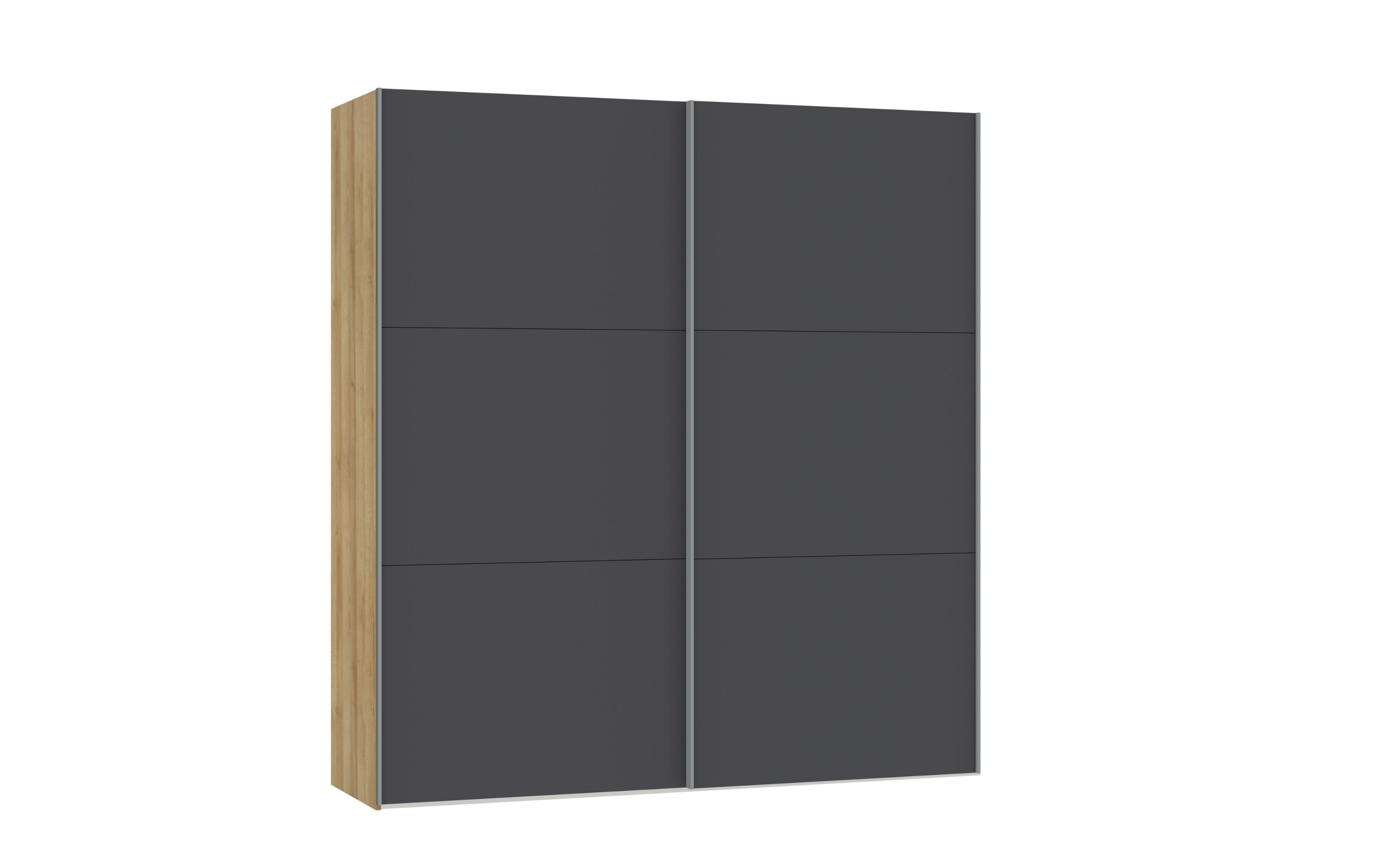 Schwebetürenschrank Slideline, anthrazit matt, 202,5 x 220 cm