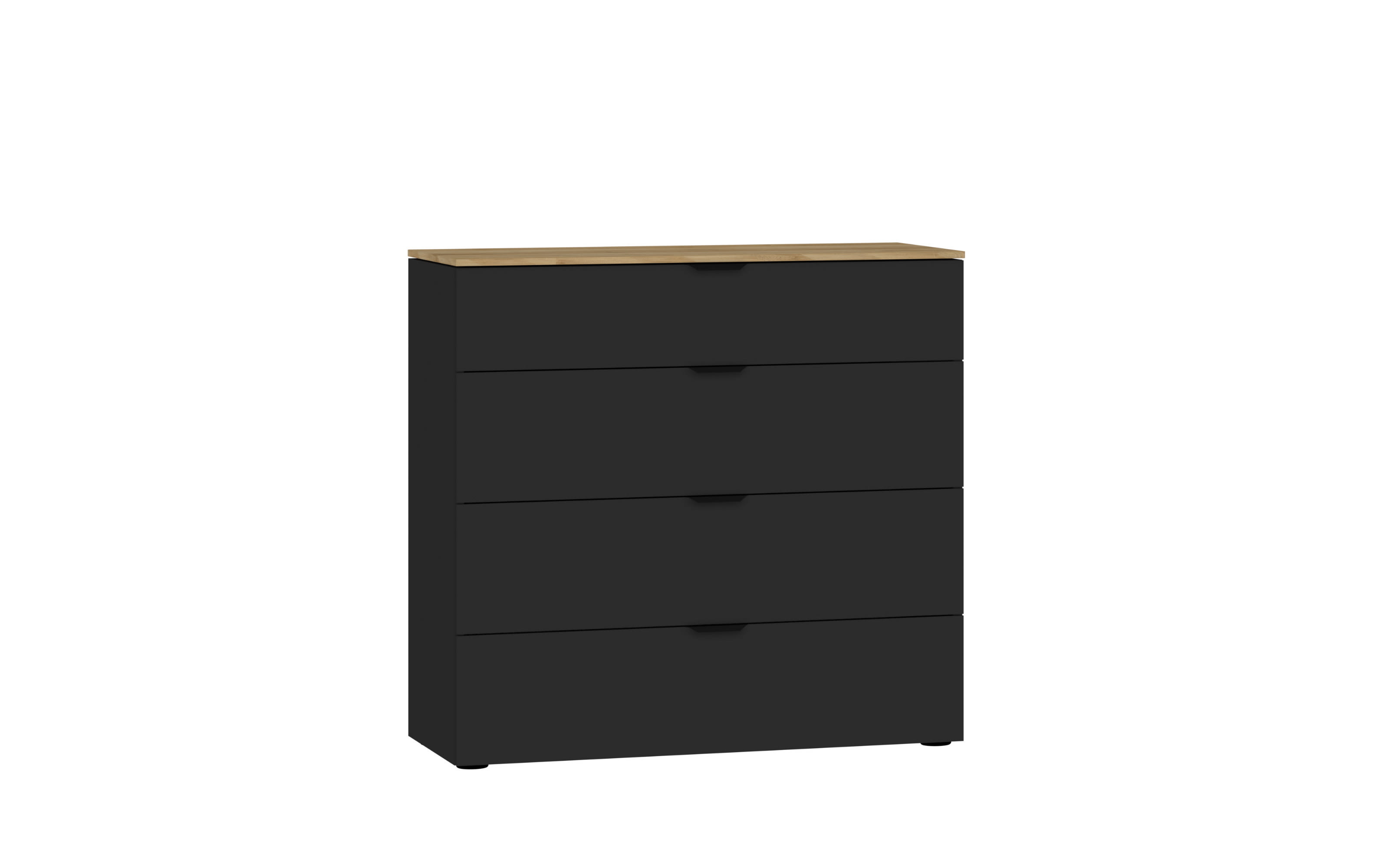 Kommode, novaschwarz/Eichenstruktur Nachbildung, Breite 90 cm