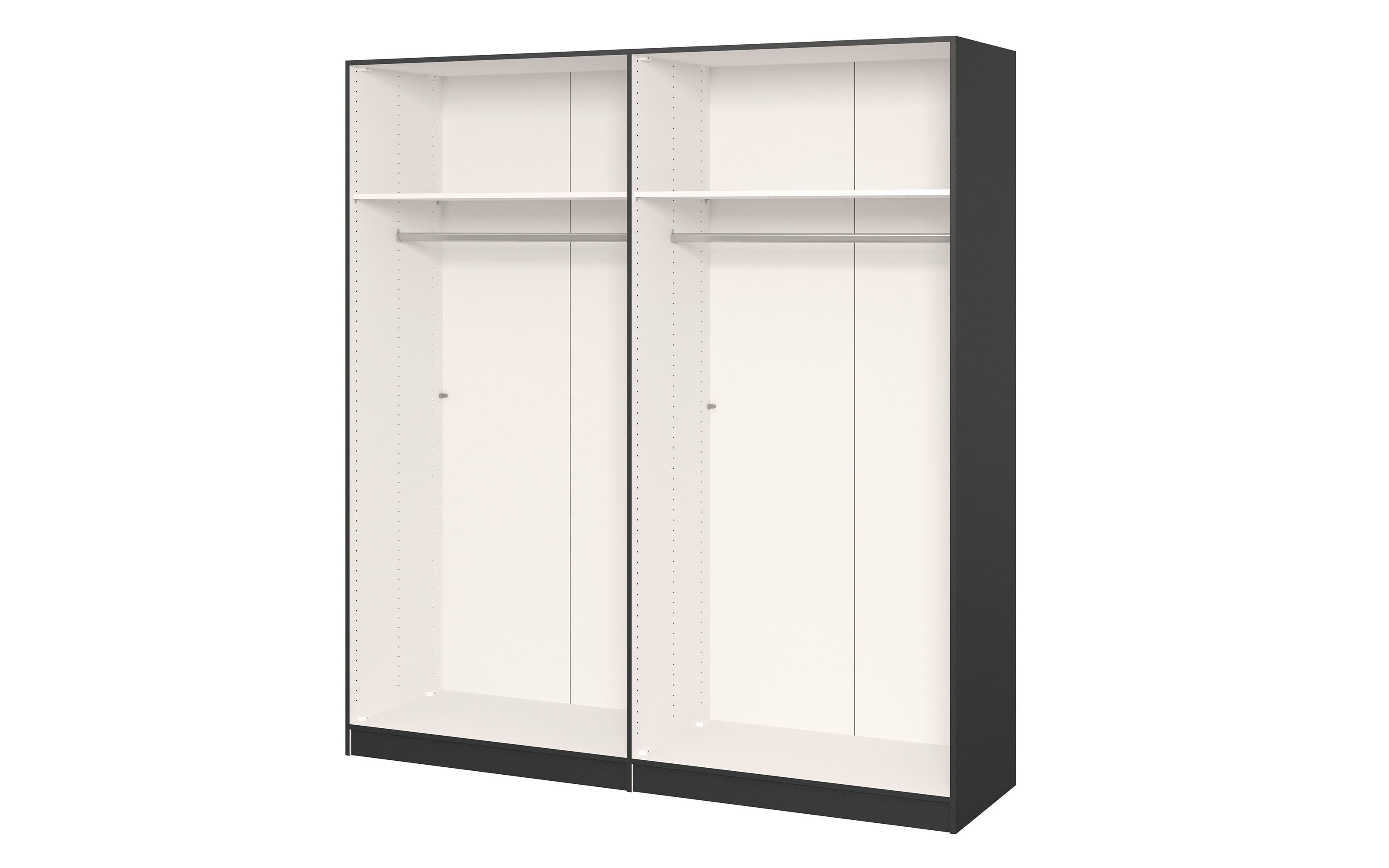 Drehtürenschrank Longline, nougat matt, 202 x 220 cm