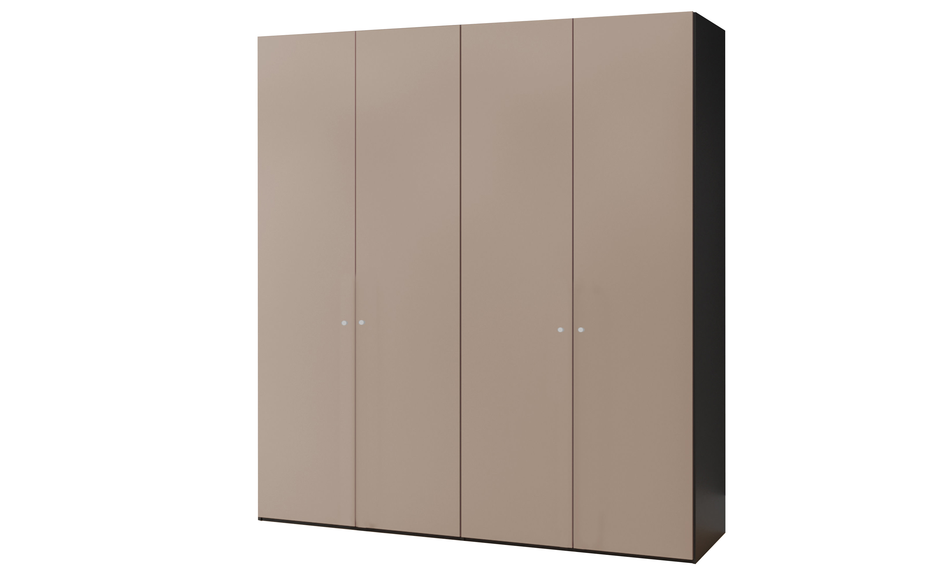 Drehtürenschrank Longline, nougat matt, 202 x 220 cm