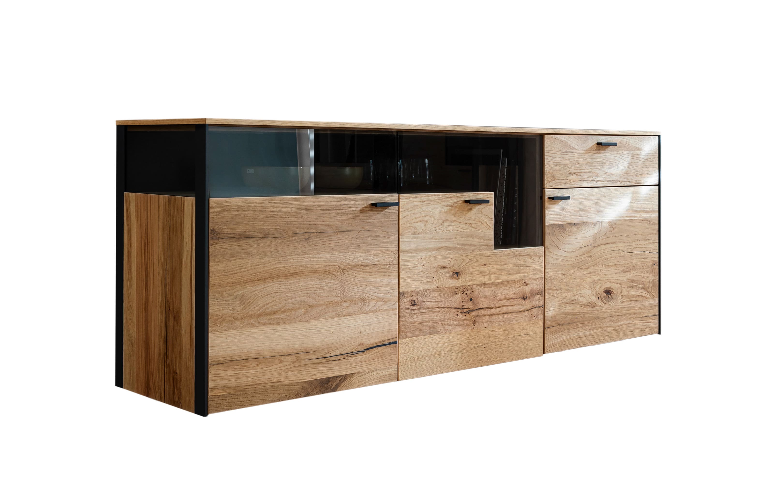 Sideboard Andra, Eiche rustico/anthrazit