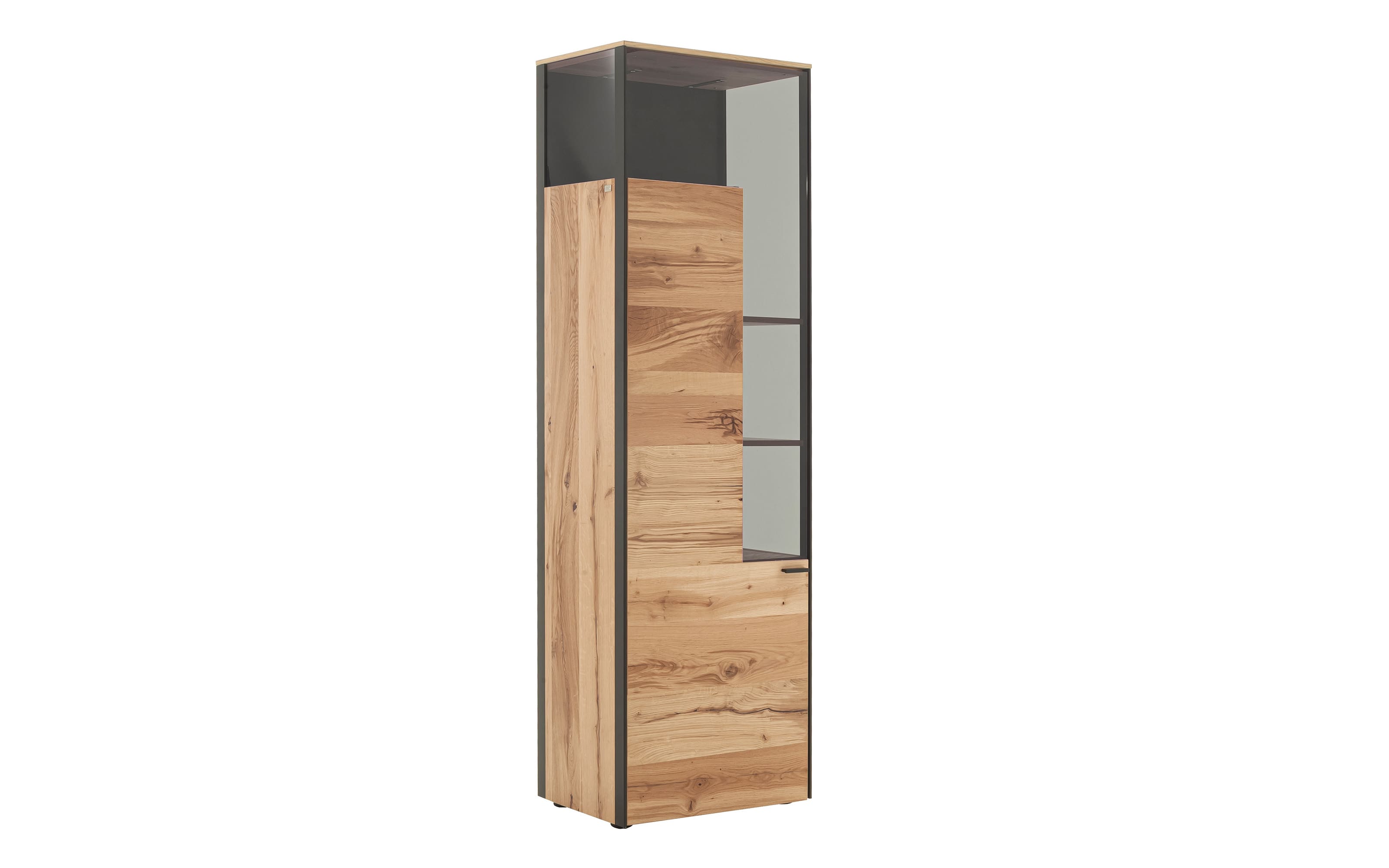 Vitrine Andra, Eiche rustico/anthrazit, 207 cm