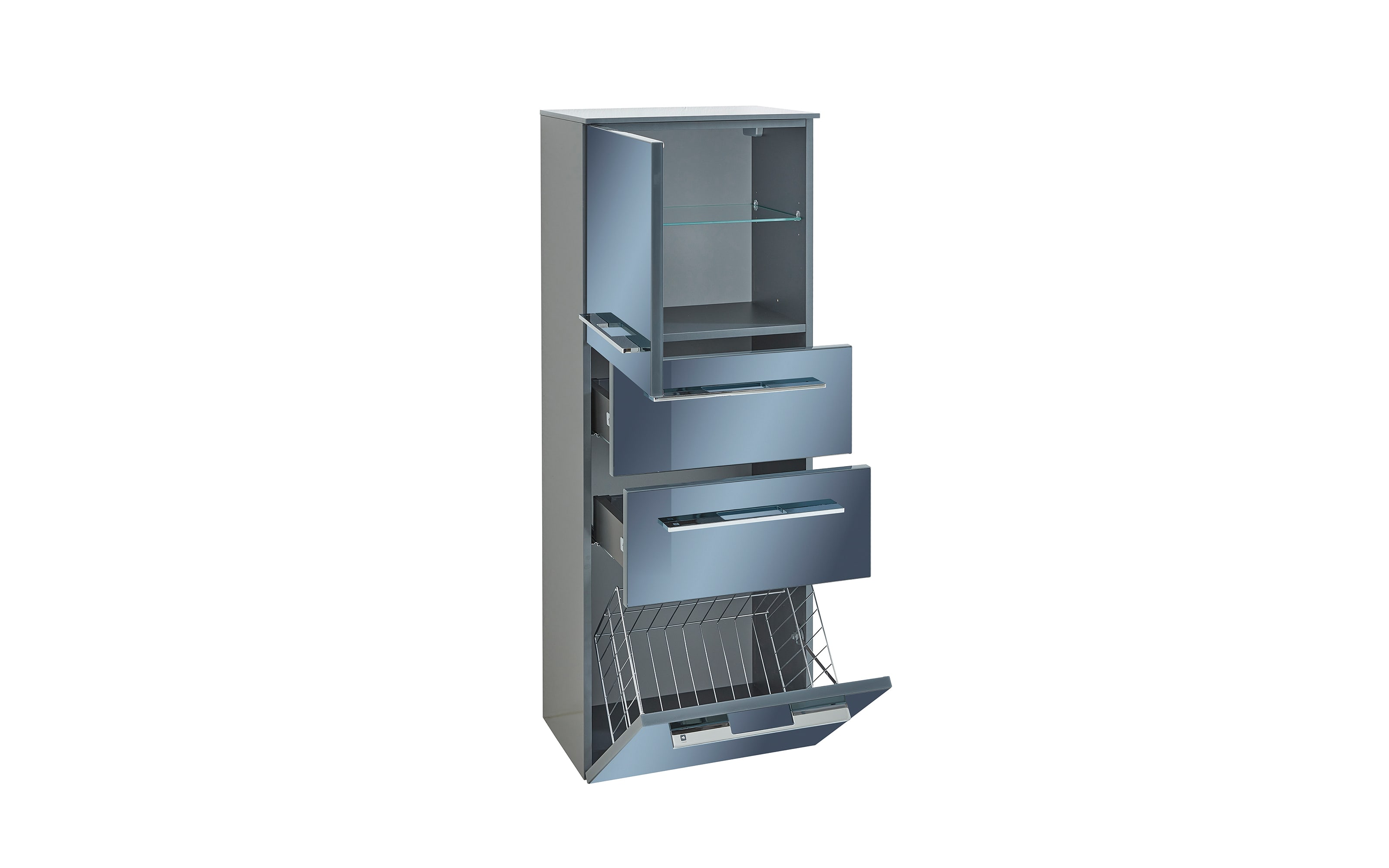 Midischrank Leonardo 109, metallic/anthrazit