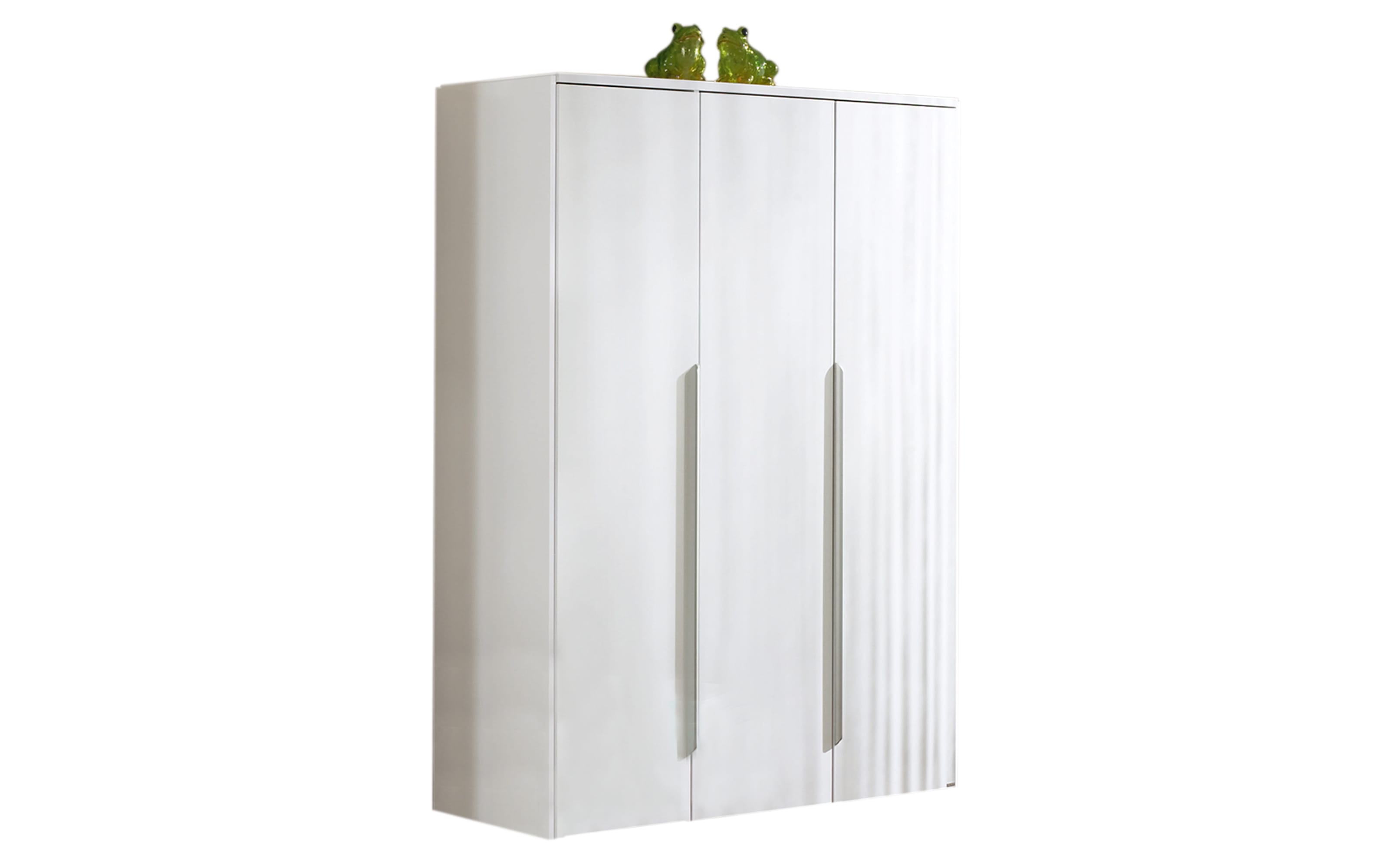 Kleiderschrank Fabiana in weiß glänzend, Breite ca. 141 cm