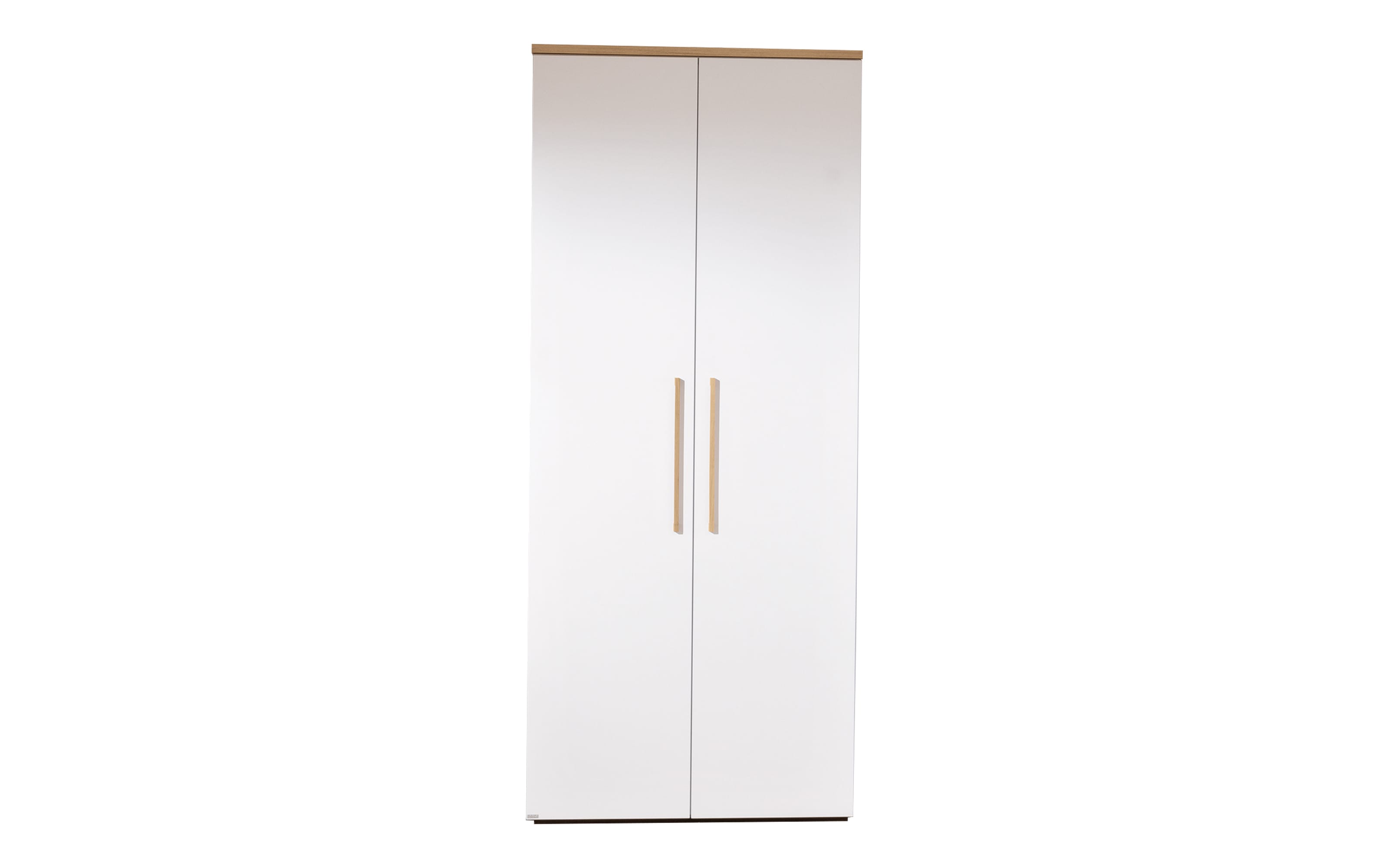 Eck-Kleiderschrank Oscar, kreideweiß, 102 x 206 cm