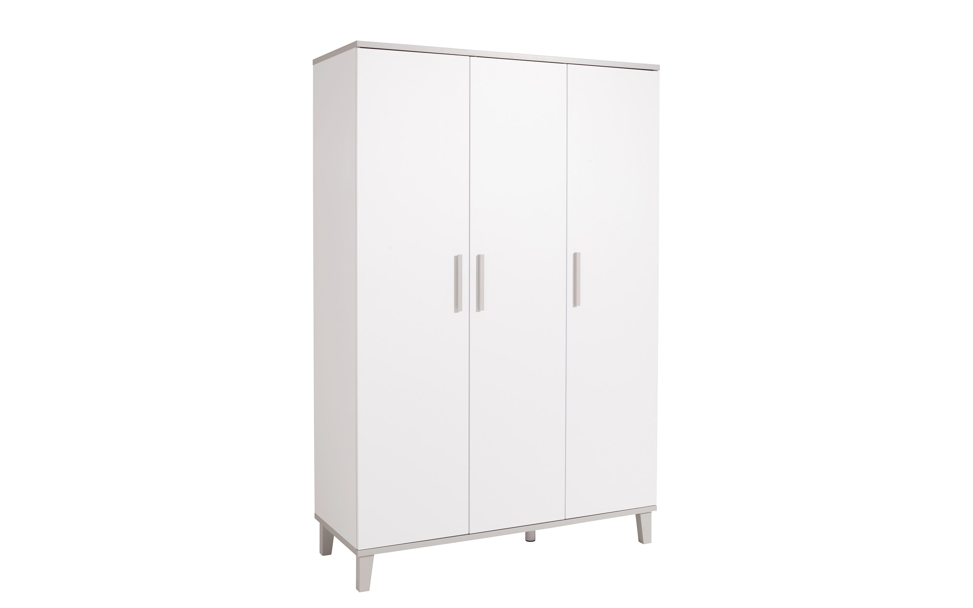 Drehtürenschrank Nils, kreideweiß, 131 x 198 cm